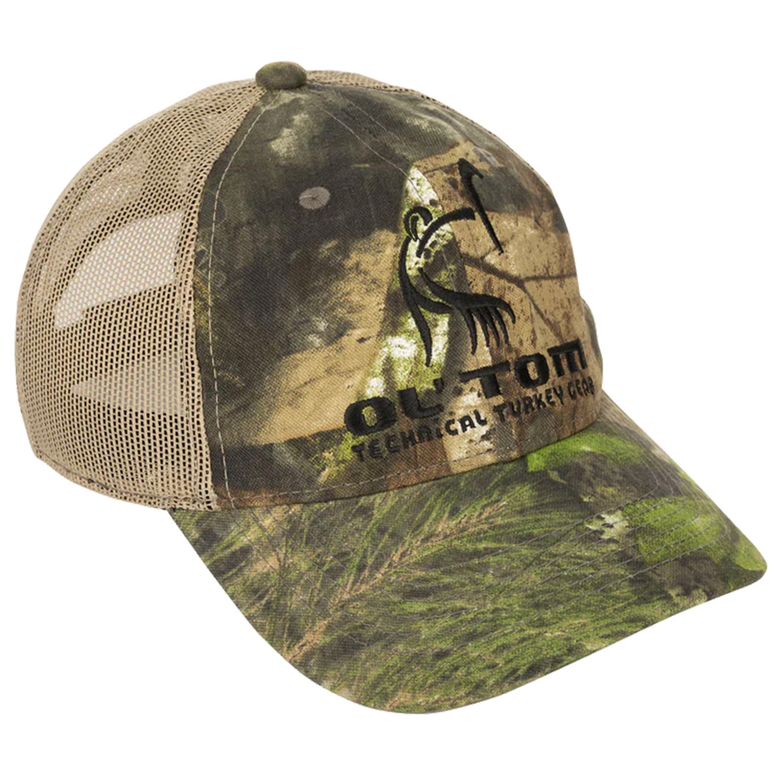 Drake OT2550-003 Ol' Tom Mesh Back Camo Cap for Men - Adjustable OSFM Baseball Hat for Outdoor Hunting & Fishing - Breathable Mesh Design for Summer Comfort