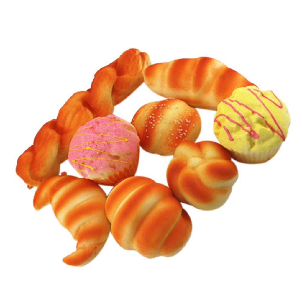 Nebwe Anxiety Relief Toys - 8pcs Scented Slow Rising Bread Set for Kids & Adults, Fun Stress Relief Fidget Sensory Toys for Teens, Perfect for Home, Office, and Classroom Use