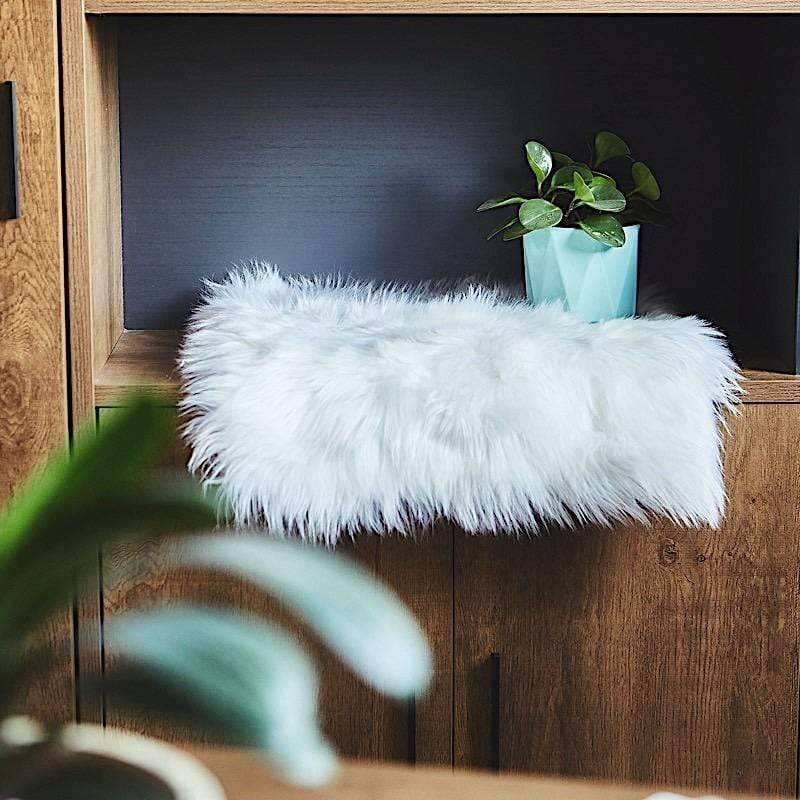 20x20 Faux Fur Throw Blanket - Soft Sheepskin Rug & Chair Cushion - Cozy Home Decor for Living Room, Bedroom, and Nursery - Perfect for Winter Warmth and Stylish Interior Design