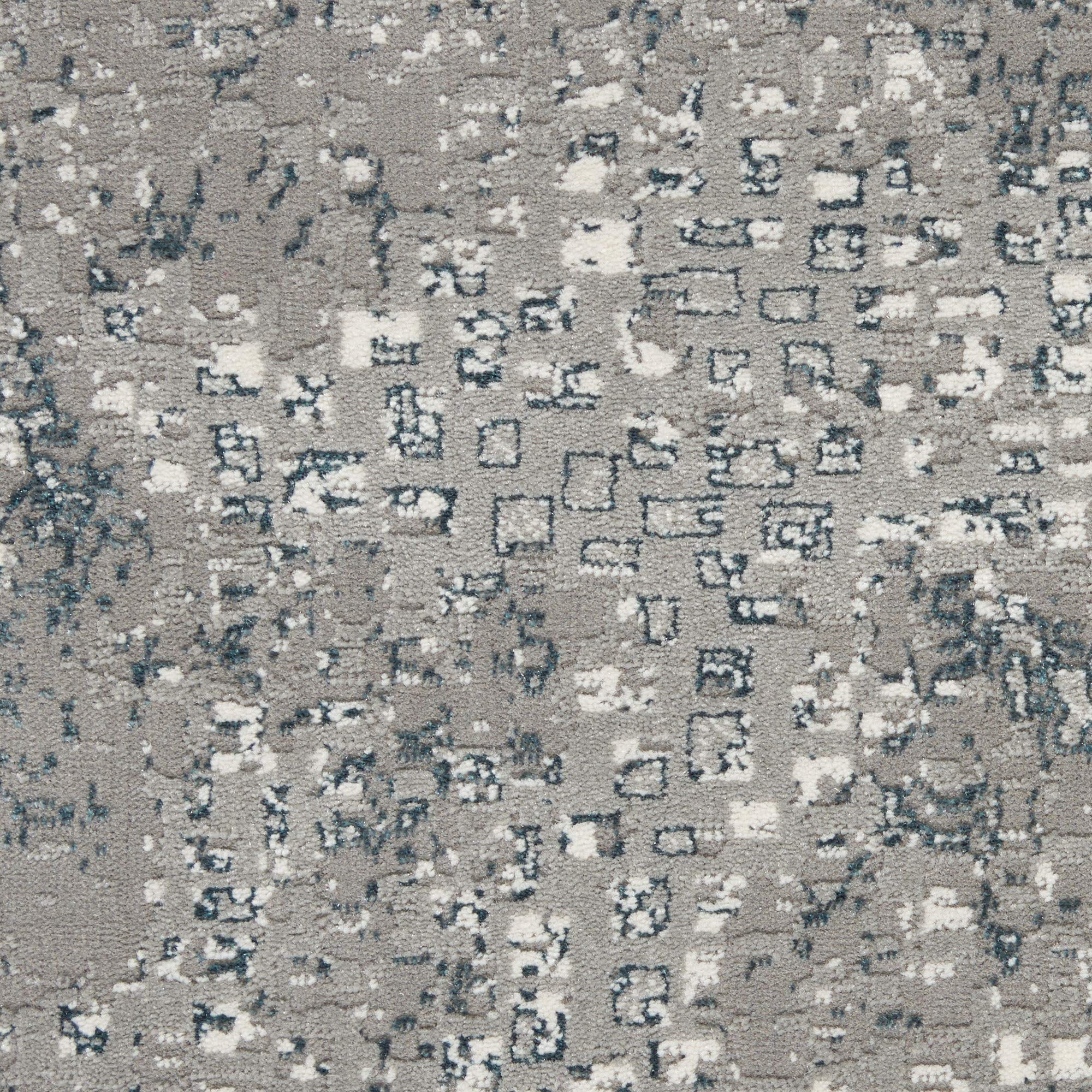 Michael Amini Nourison MA90 Uptown Abstract Grey Area Rug 5' x 7' (5'3