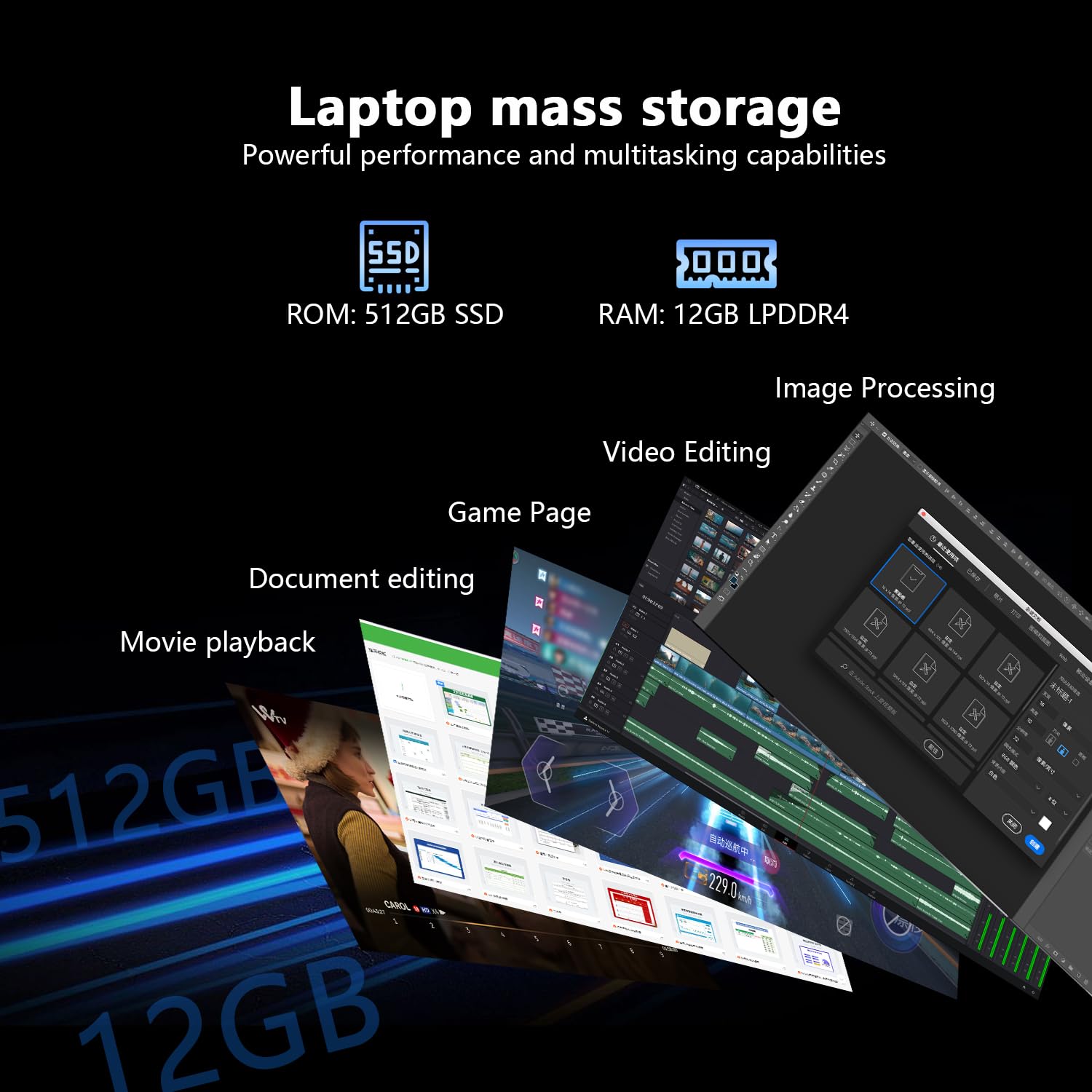 Gaming Laptop i3 12GB RAM 512GB SSD 15.6