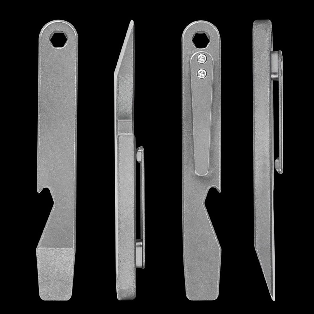 Premium Titanium Alloy EDC Crowbar Tool - Multifunctional Outdoor Camping Gear with Bottle Opener | Perfect for Survival Kits, Hiking, Emergency Situations & Everyday Carry Essentials