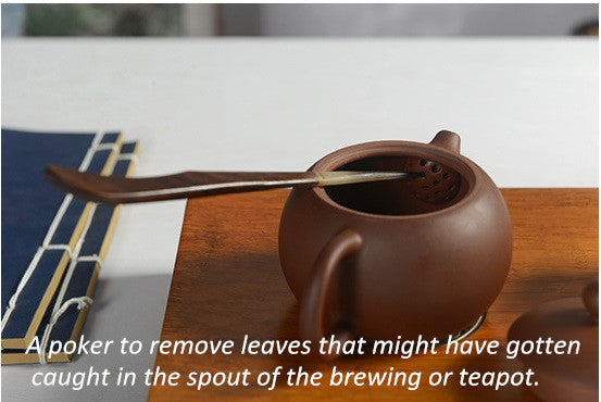 Premium Tea Brewing Accessories Set of 6 - Complete Gongfu Tea Ceremony Kit with Bamboo Tools (Tea Scoop, Tongs, Funnel, Pick, Brush & Needle) - Perfect for Chinese Tea Ceremony, Home Brewing & Gift for Tea Lovers