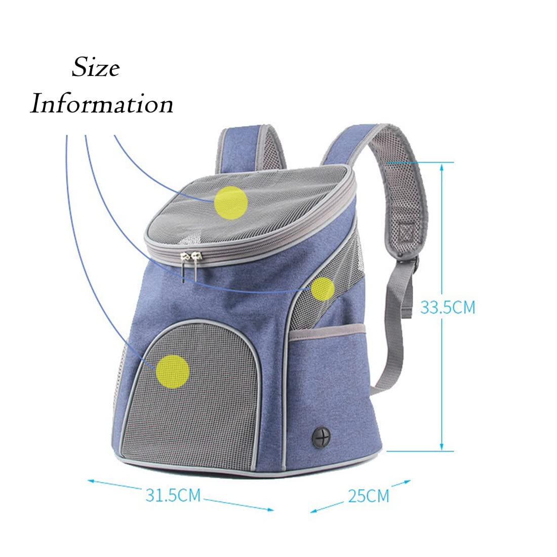 Breathable Pet Carrier Backpack for Dogs & Cats - Portable Travel Bag for Autumn & Winter Outings - Perfect for Hiking, Shopping & Vet Visits