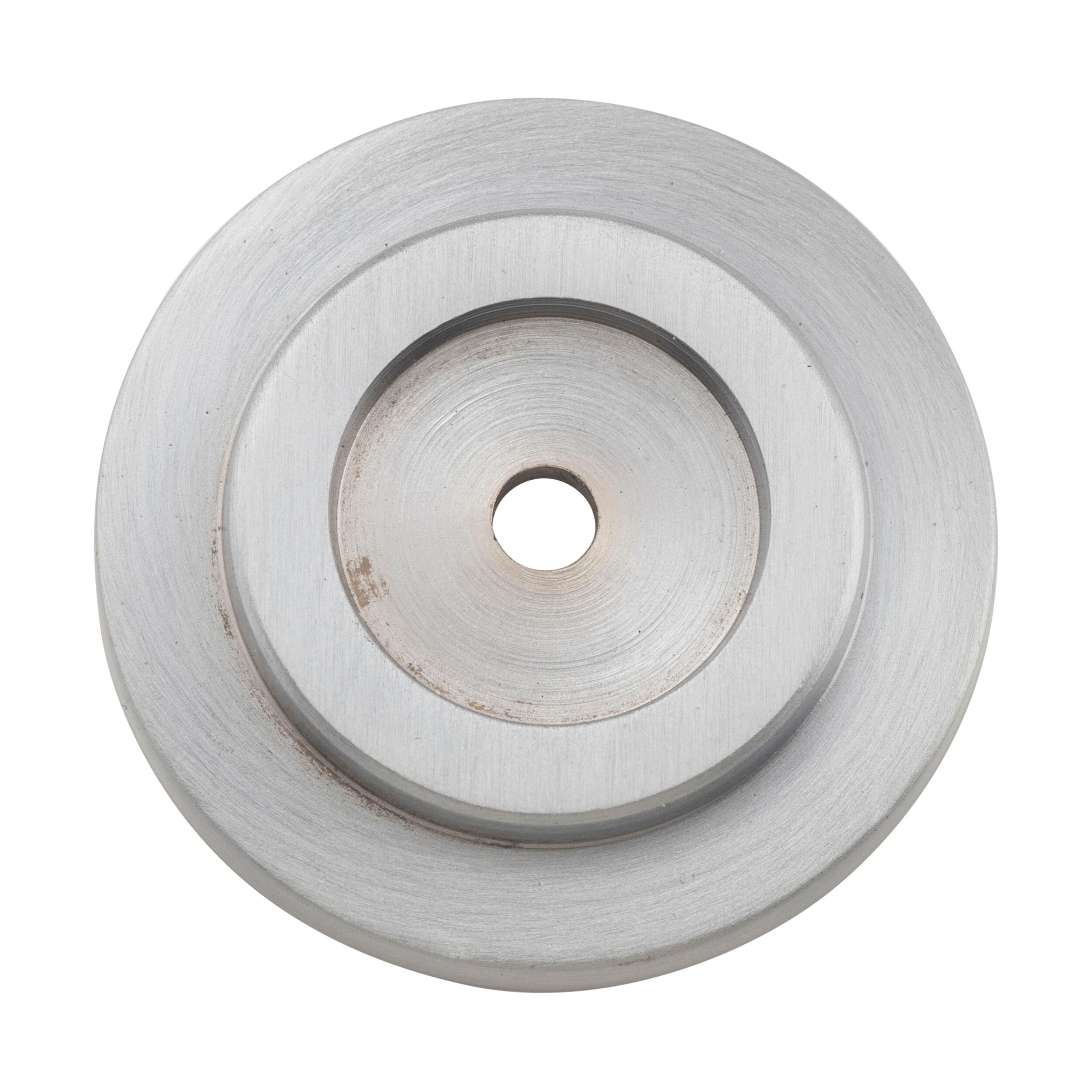 4128 Satin Chrome Backplate for Domed Cupboard Knob - 25mm Diameter - Perfect for Kitchen Cabinets, Dressers & Furniture Hardware Replacement