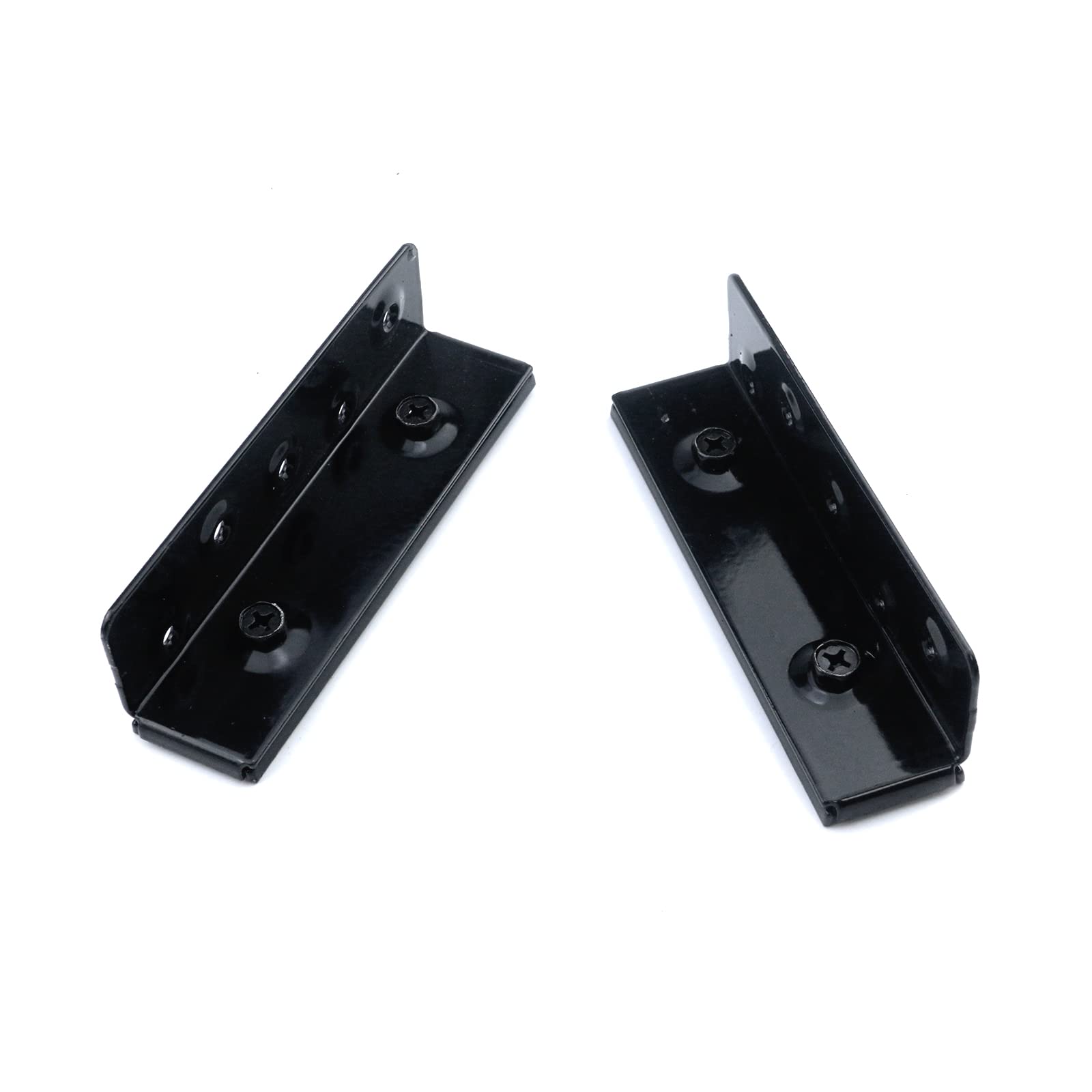 T Tulead 6-Inch Heavy Duty Bed Rail Brackets - Cold-Rolled Steel Bed Frame Connectors - Pack of 4 for Secure Bed Rail, Headboard & Footboard Installation - Perfect for Bedroom Furniture Assembly and DIY Bed Frame Projects
