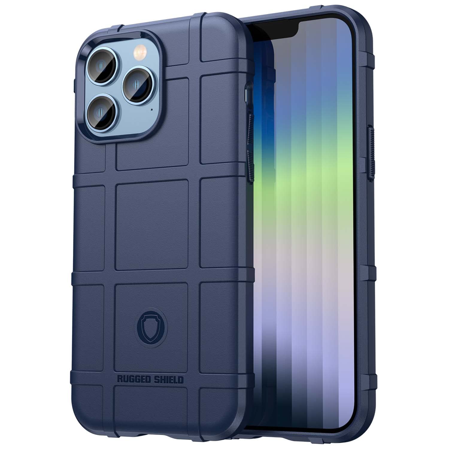 Military Grade Shockproof Slim Rugged Phone Case for iPhone 14 Pro Max (6.7 Inch) - Drop Tested Protective Cover with Camera Lens Protection - HD Blue - Perfect for Outdoor Adventures & Daily Use