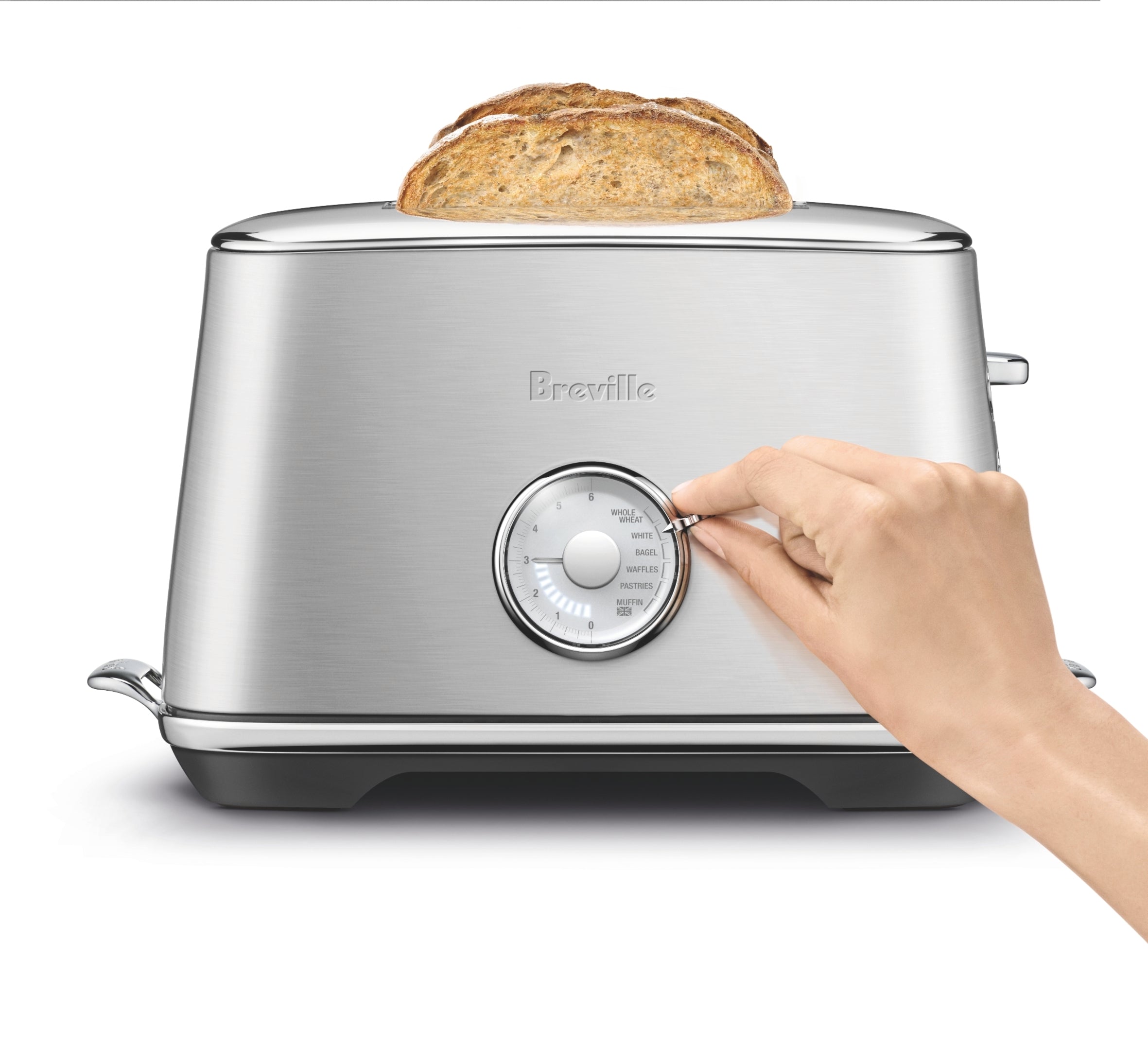 Breville The Toast Select Luxe 4-Slice Toaster - Brushed Stainless Steel - Perfect for Breakfast, Bagels & Pastries - Ideal for Kitchens, Restaurants & Cafes