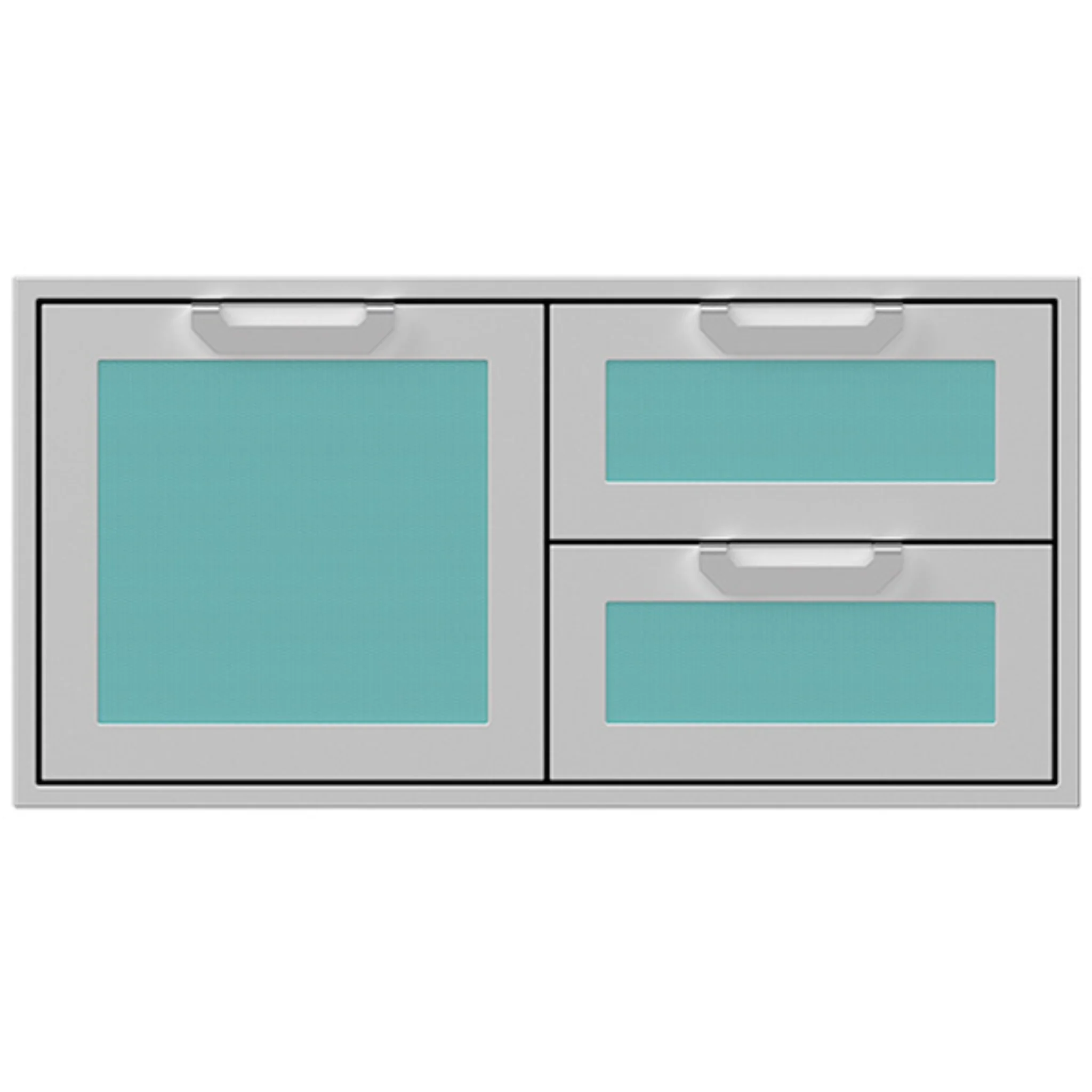 Hestan 42-Inch Outdoor Combo Door & Drawer Stainless Steel Grill Cabinet - Perfect for Backyard BBQ, Patio Cooking, and Outdoor Kitchen Storage