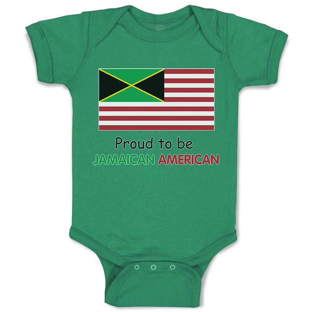 Proud to Be Jamaican American Baby Bodysuit - Cute & Funny Cotton Onesie for Boys & Girls | Perfect for Family Gatherings, Cultural Events & Everyday Wear