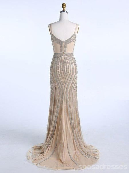 Elegant Beaded Mermaid Rhinestone Long Evening Prom Dresses for Women - Custom Party Gowns for Prom, Homecoming & Special Occasions | Style 18638