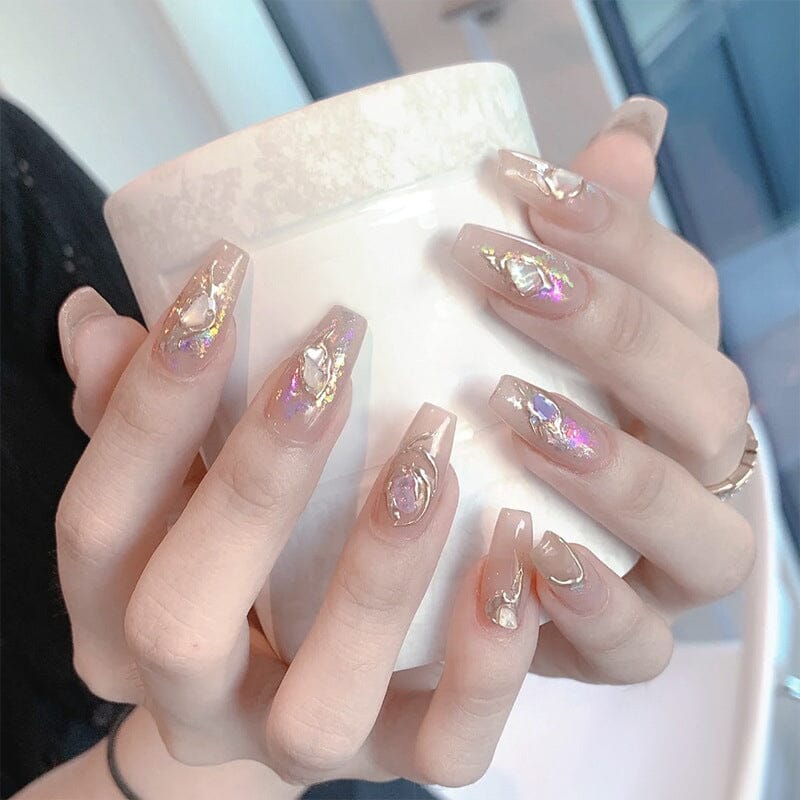 Natural Irregular Shell Pieces for 3D Nail Art Decorations - DIY Manicure, Acrylic Nails, and Salon Nail Designs