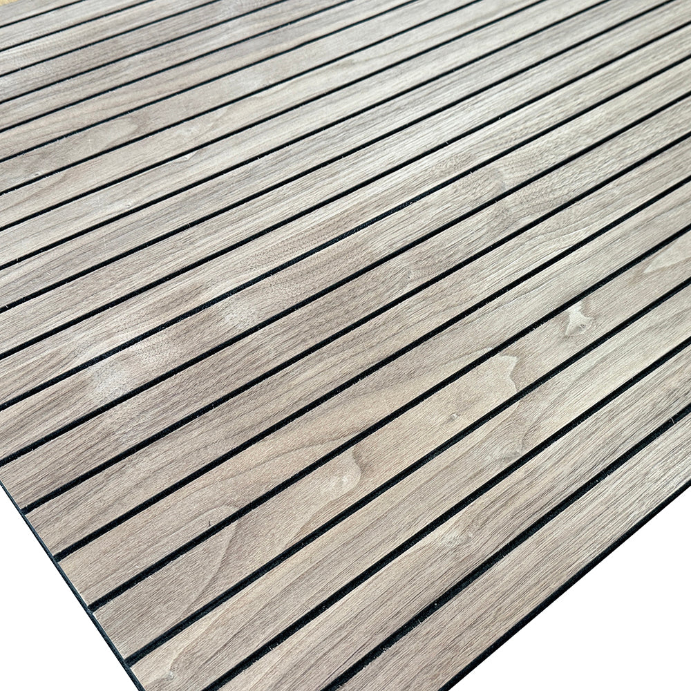 Flexible Acoustic Wood Slat Wall Panel - Walnut Veneer 2700mm x 600mm Slim Design for Home Theater, Office & Studio Soundproofing