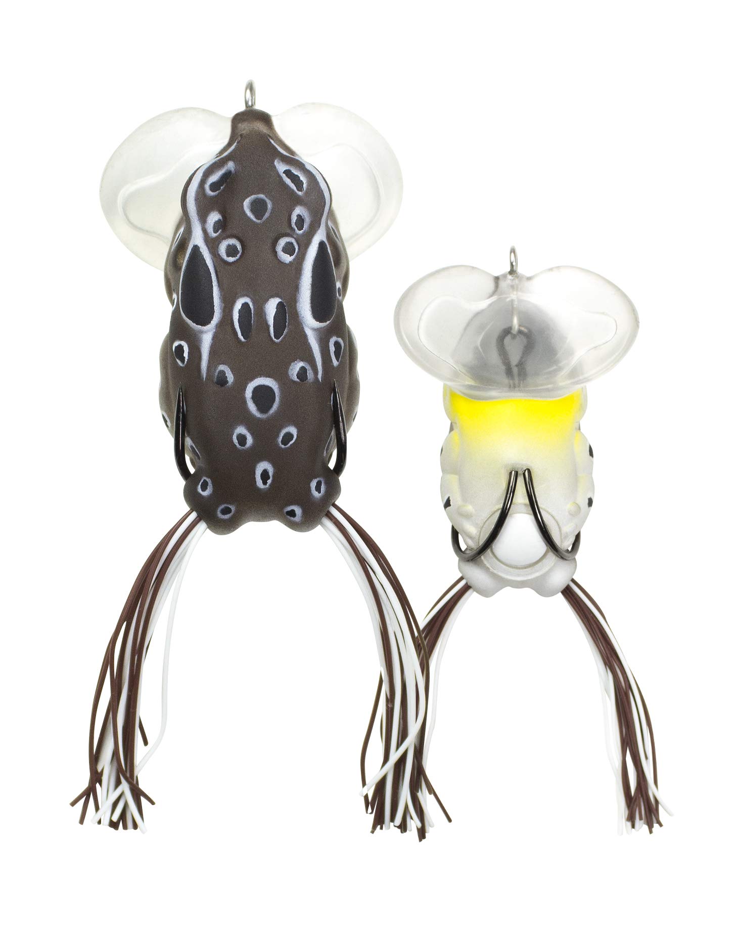 LUNKERHUNT Yappa Frog Lure - Topwater Bass Fishing Bait with Skirted Legs & Weedless Hooks | Soft Hollow Body Design for Freshwater Fishing | Perfect for Pond, Lake, and River Bass Fishing
