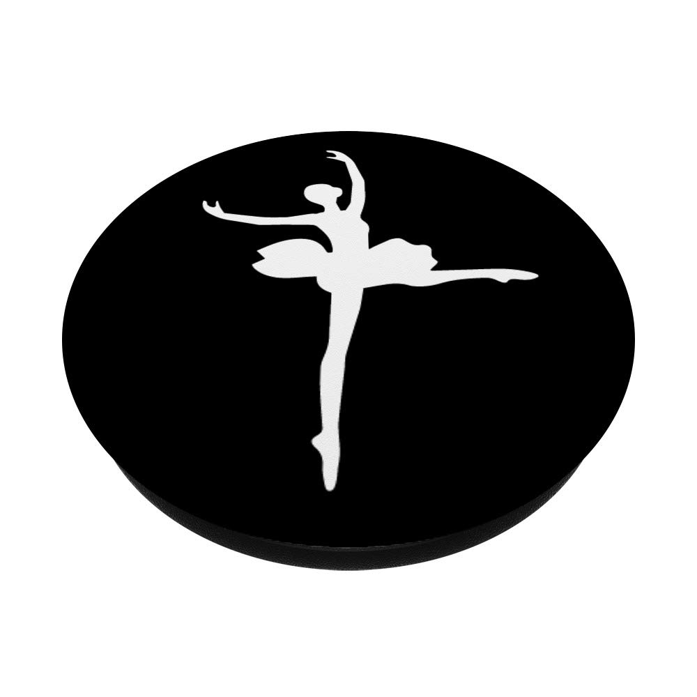 Elegant Ballerina Ballet Dance Silhouette Wall Art - White & Black Dancer Decor for Girls' Room, Nursery, or Dance Studio - Perfect for Ballet Lovers & Dance Enthusiasts