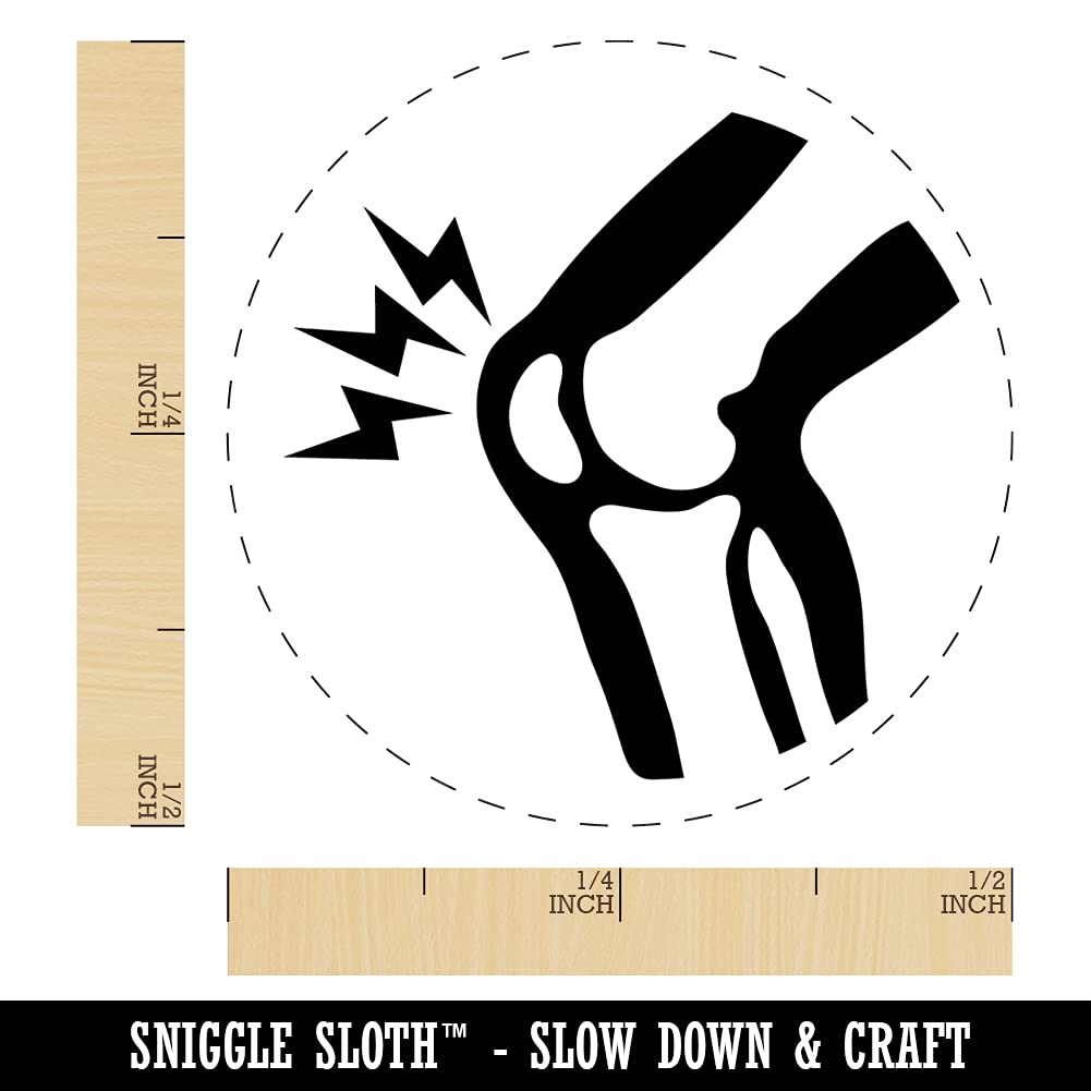 1/2 Inch Mini Knee Pain Bones Joint Anatomy Self-Inking Rubber Stamp - Brown Ink for Crafting, Planners & Medical Education - Perfect for DIY Projects, Physical Therapy Notes & Anatomy Study