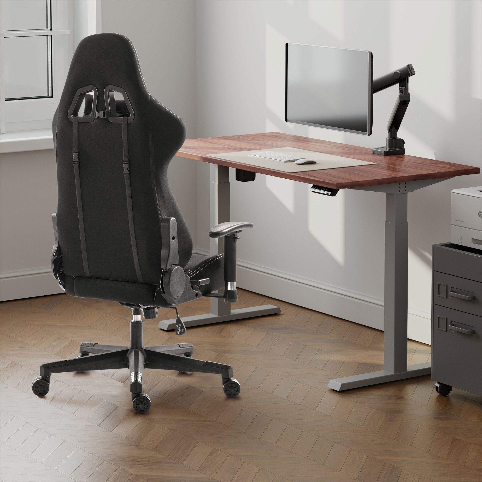 Stealth Ergonomic Gaming & Office Chair with Adjustable Armrests - Black by Tauris | Perfect for Long Gaming Sessions & Home Office Work