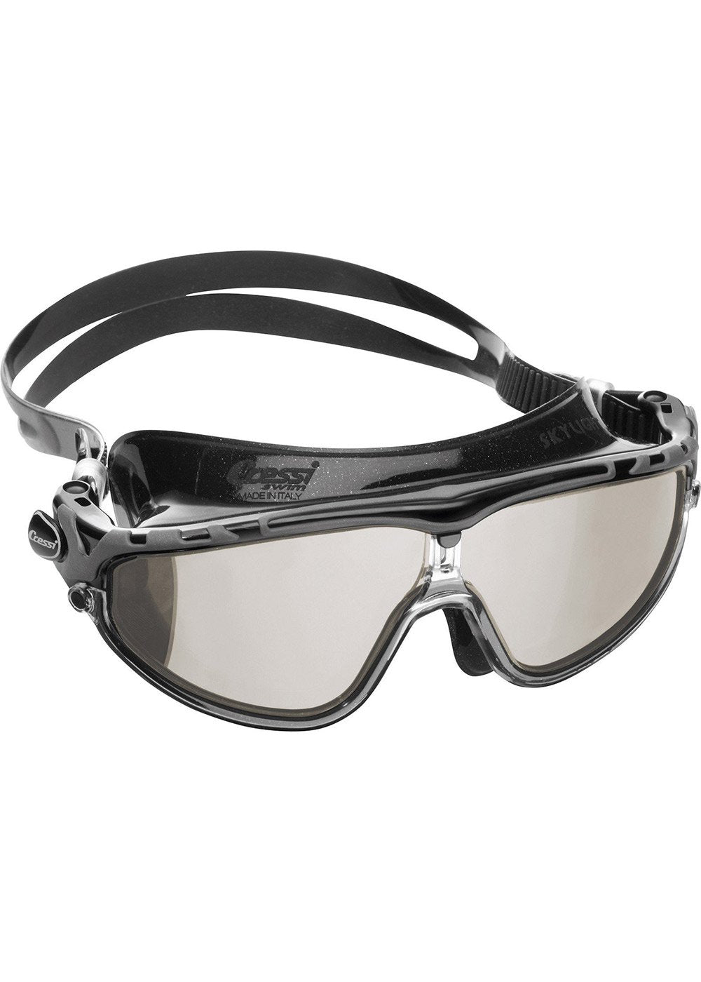 Cressi Skylight Black Silicone Dive Mask with Mirrored Lens - Perfect for Snorkeling, Scuba Diving & Underwater Photography