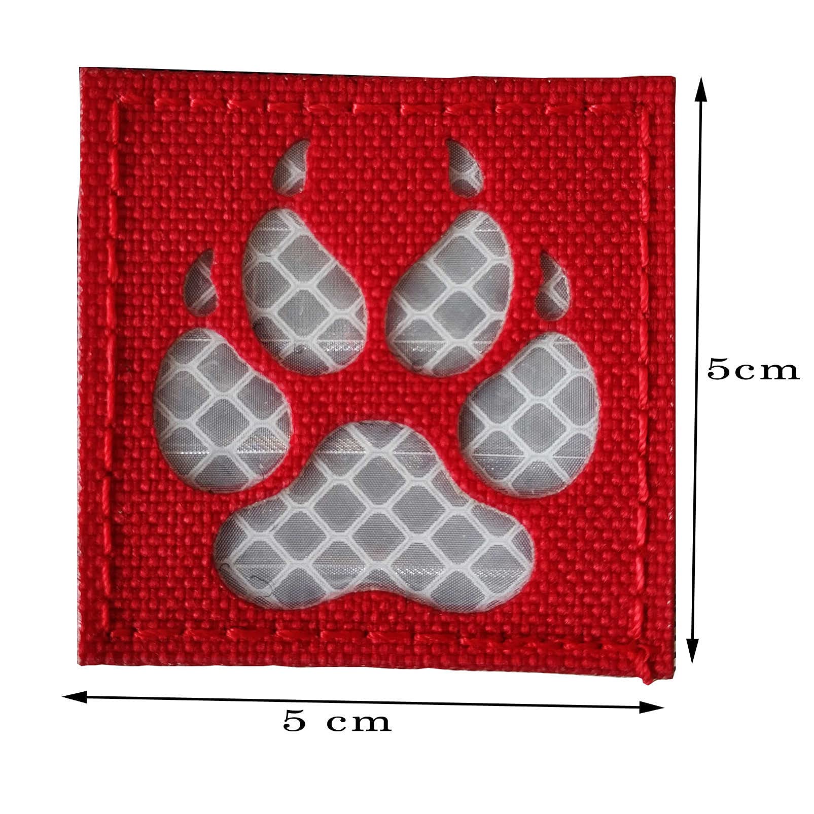 Red IR Infrared K9 Reflective Tactical Dog Patch - 2x2 Inch Hook and Loop Velcro for Caps, Bags, Backpacks, Vests & Uniforms - Perfect for Military, Police, Outdoor Adventures & Pet Safety
