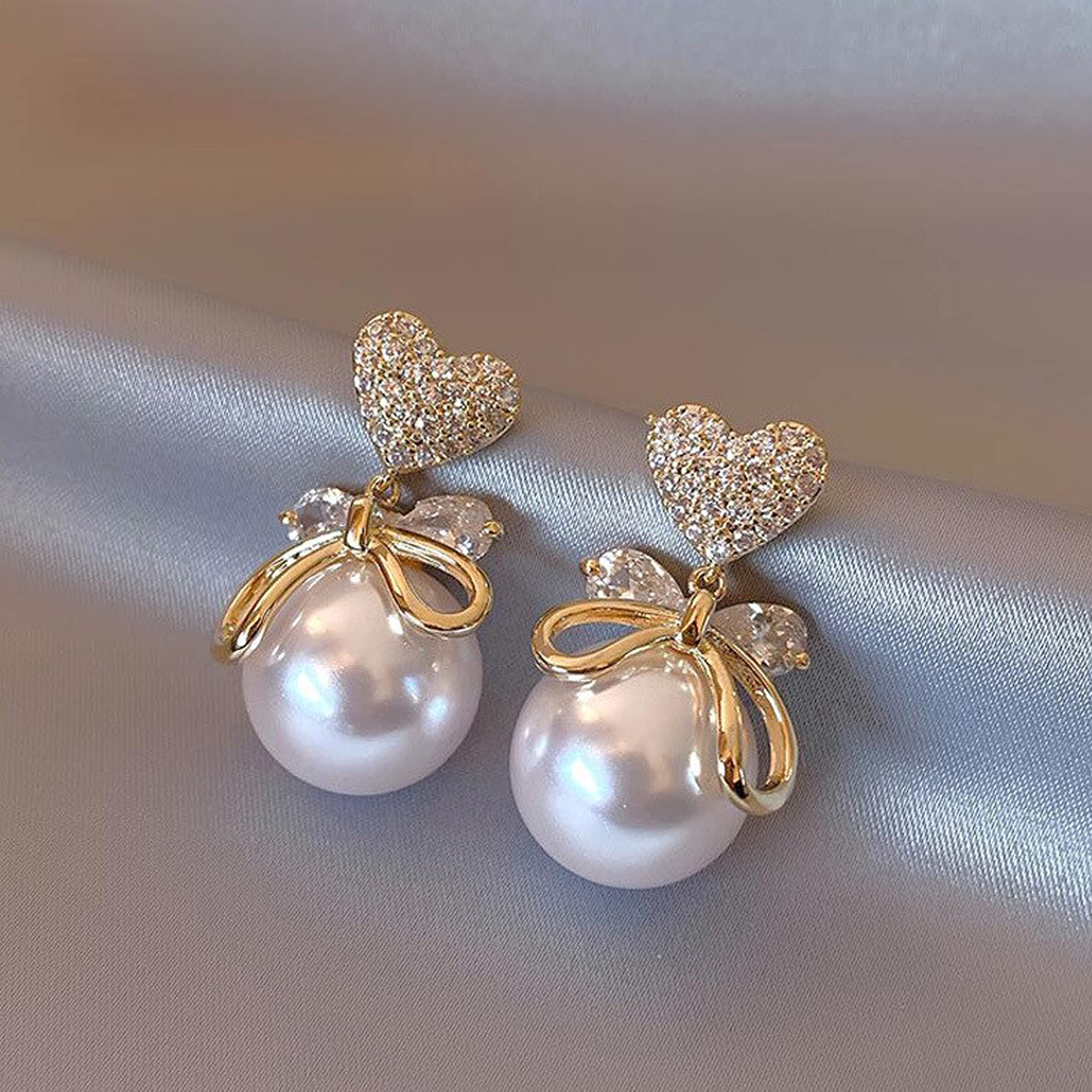 Stylish Butterfly Ear Cuffs with Pearl Chain Drop - Gold Plated Fashion Earrings for Women & Girls | Perfect Gift for Sister, Valentine's Day & Special Occasions | Elegant Jewelry for Parties, Dates & Everyday Wear