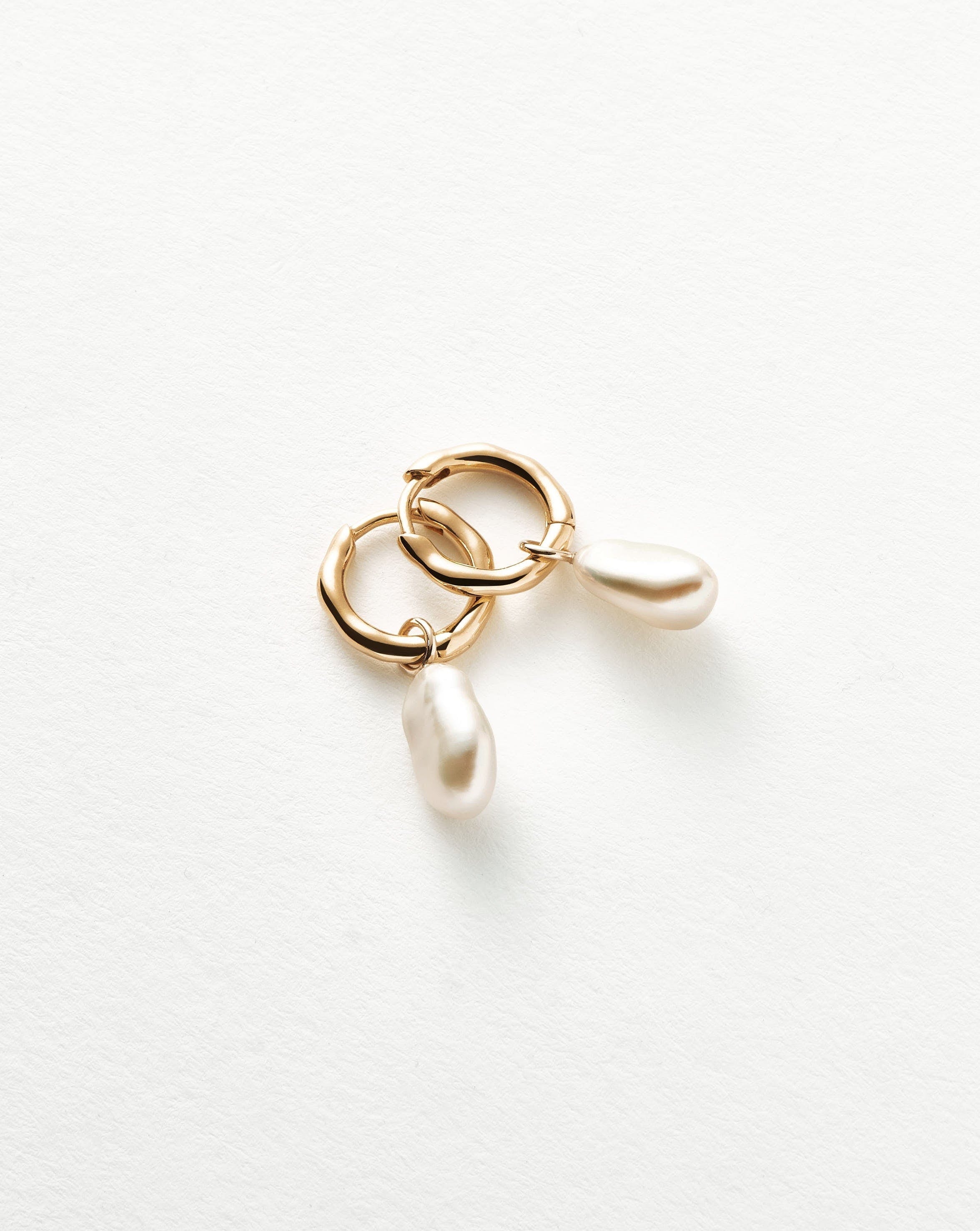Elegant Pearl Drop Mini Hoop Earrings for Women - Dainty Gold Plated Pearl Stud Earrings - Perfect for Wedding, Party & Everyday Wear