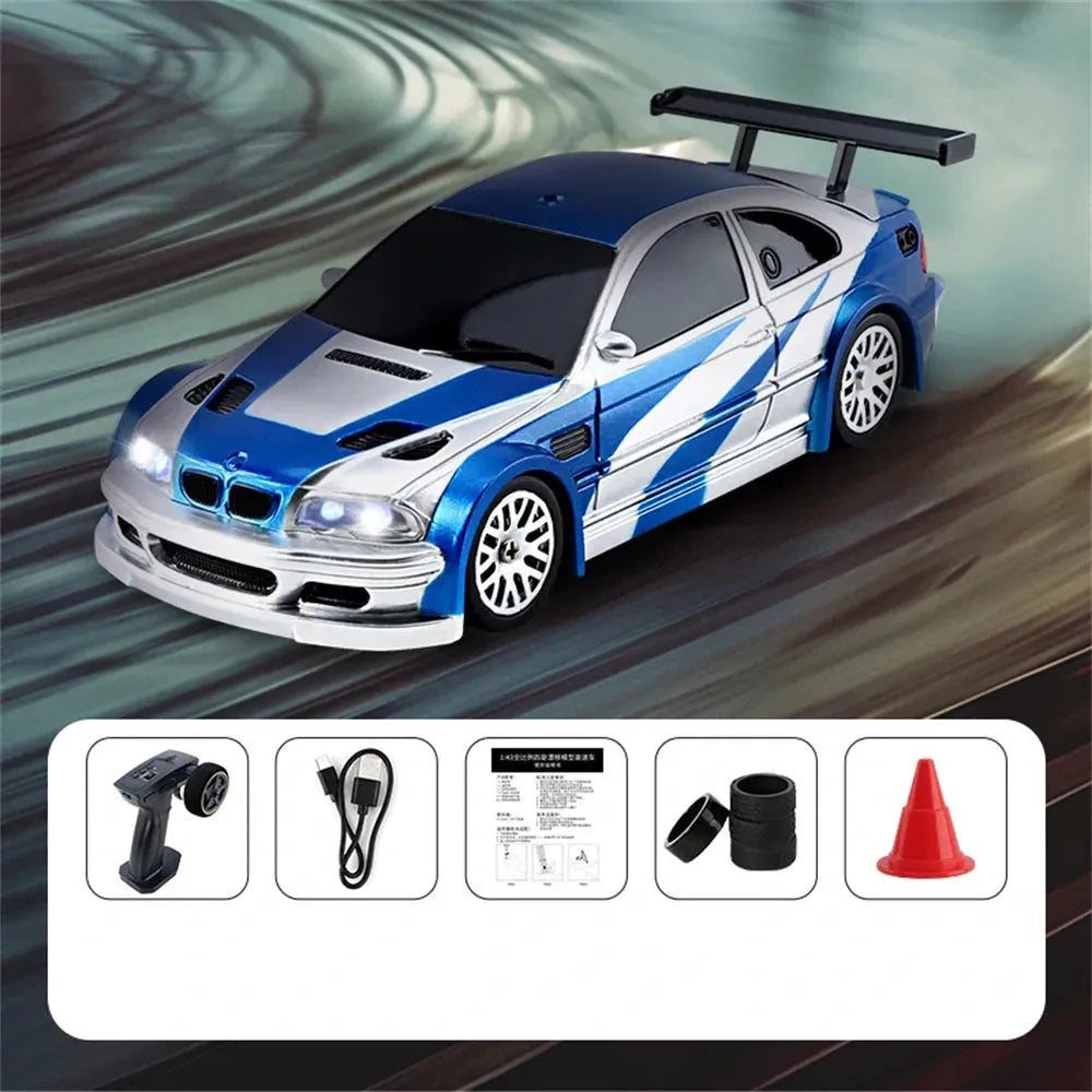 Jiabaile 1/43 Scale RC Drift Car with Gyro - 2.4G 4WD Ready-to-Run Remote Control Car - Perfect Gift for Kids & Adults (Model 4301/02/03/04) - Ideal for Indoor Racing, Drifting Practice, and RC Hobby Enthusiasts