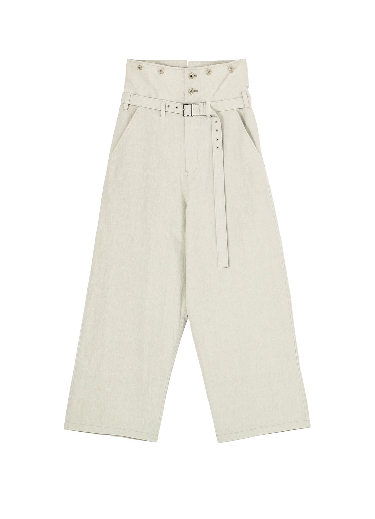 Premium Cotton Chambray High Waist Pants for Women - Comfortable & Stylish Casual Trousers for Work, Travel & Everyday Wear