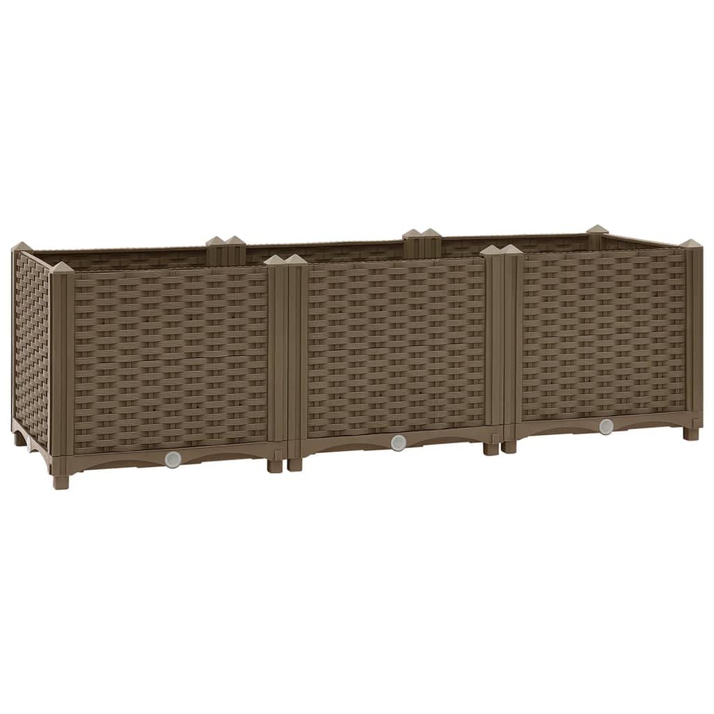 47.2x15.7x15 Inch Raised Garden Bed for Vegetables Flowers Herbs - Durable Polypropylene Outdoor Planter Box - Perfect for Backyard Patio Deck Lawn Gardening & Home Decoration