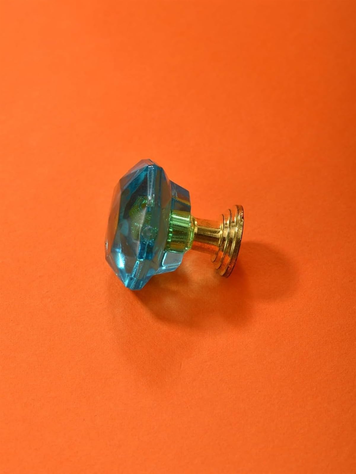 Colorful Crystal Cabinet Knobs and Drawer Pulls - 10 Pack Kids Drawer Handles in Blue, Green & Silver | Diamond Shaped Clear Knobs for Bedroom, Kitchen & Nursery Furniture