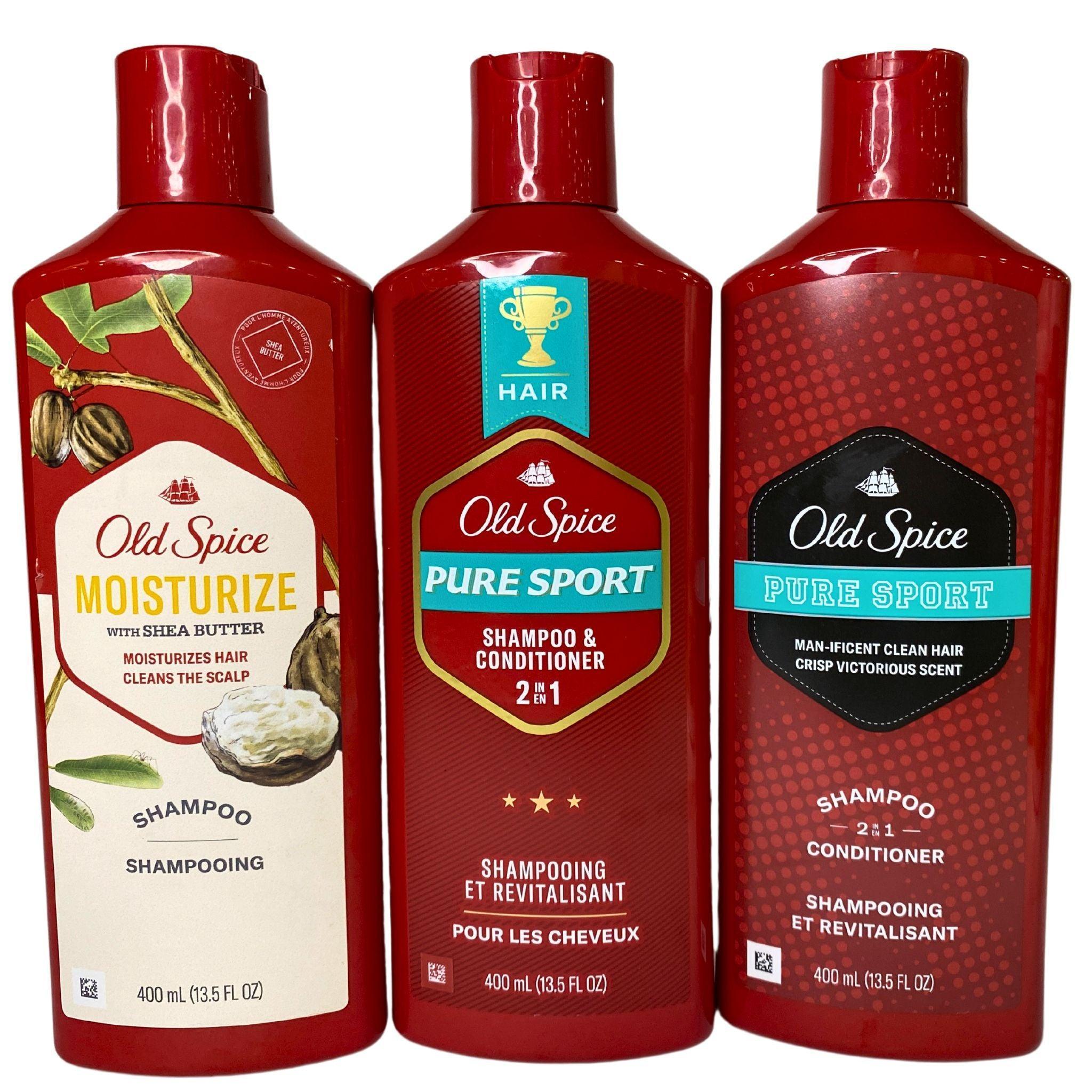 Old Spice Shampoo & 2-in-1 Shampoo + Conditioner Combo Pack - 40 Piece Bulk Set for Men - Hair Care Essentials for Gym, Travel & Daily Use