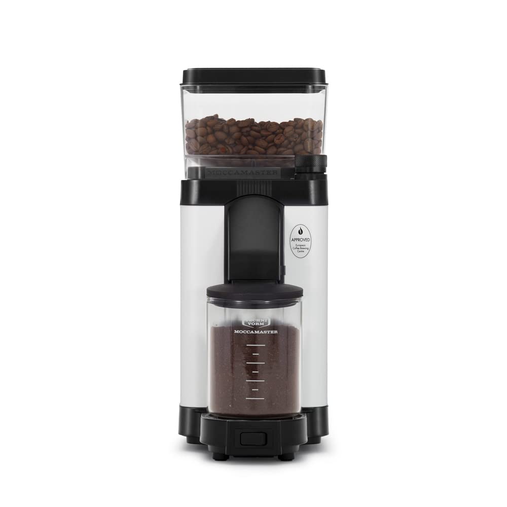 Technivorm Moccamaster 49522 KM5 Burr Coffee Grinder - Matte White - Premium Coffee Bean Grinder for Espresso, French Press & Drip Coffee - Perfect for Home & Office Use