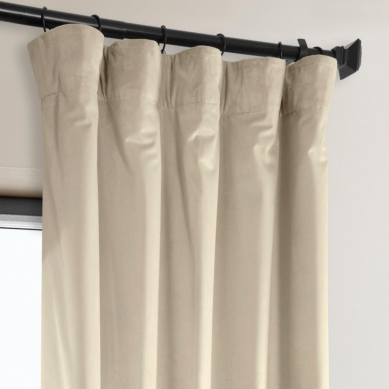 Luxury Angora Beige Plush Velvet Blackout Curtains for Bedroom & Hotel - Soundproof Thermal Insulated Drapes for Better Sleep & Privacy