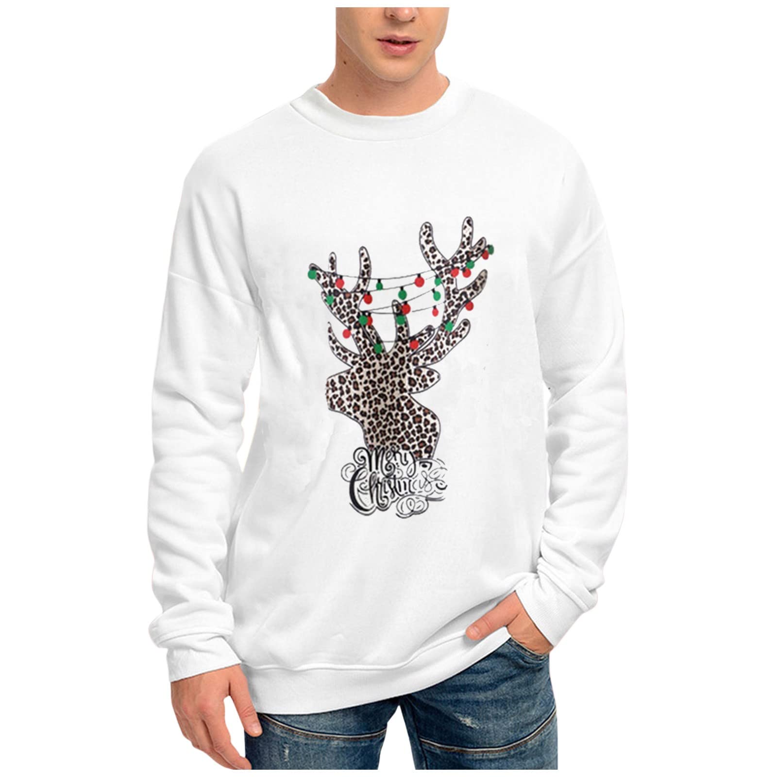 Men's Graphic Christmas Turtleneck Sweater - Slim Fit Biker Shirt & Golf Pullover Sweatshirt | Casual Winter Wear for Holiday Parties, Motorcycle Rides & Golf Outings