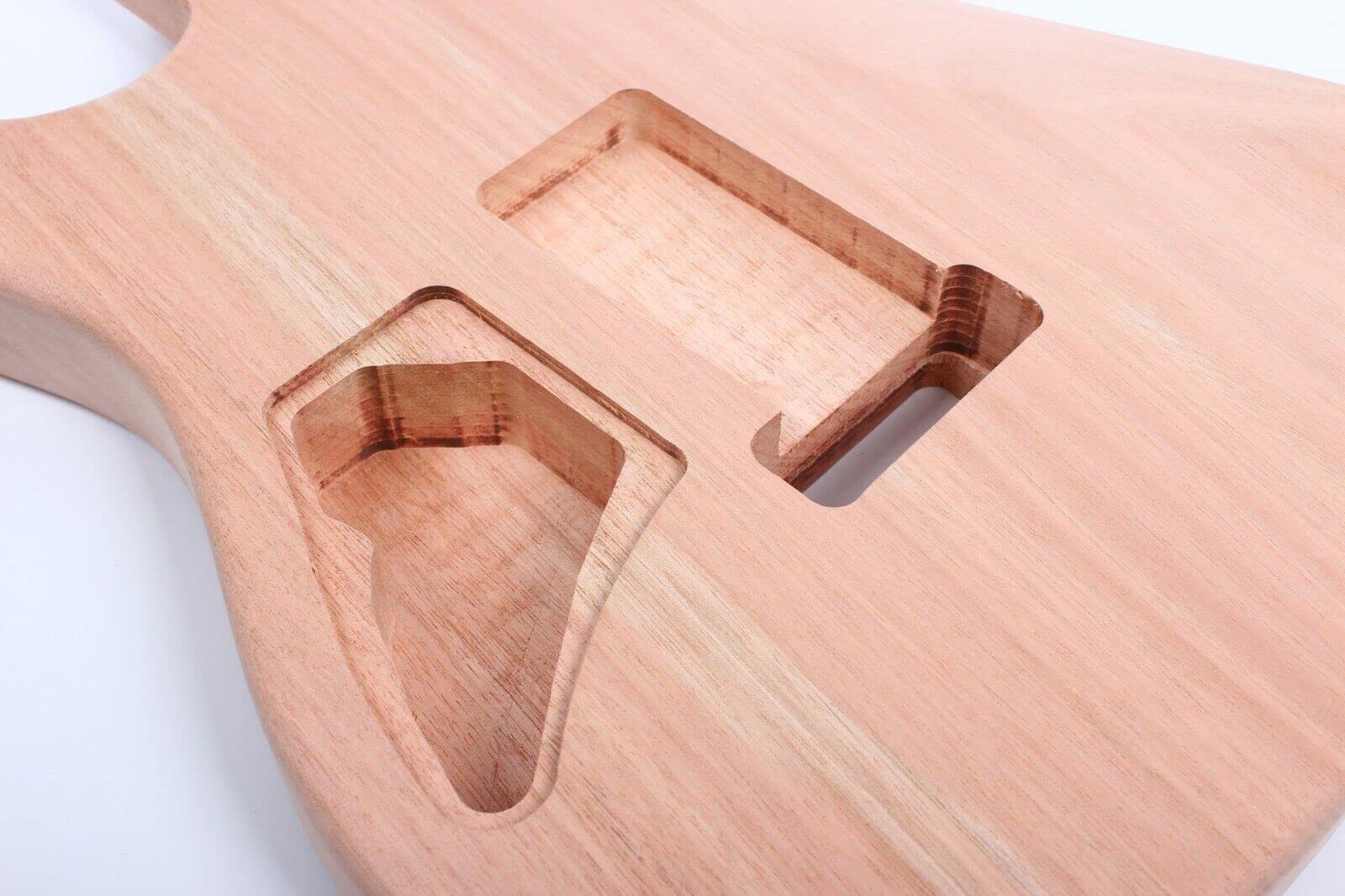 Unfinished Mahogany Solid Wood Electric Guitar Body for DIY Replacement - Perfect for Custom Guitar Builds & Repair Projects