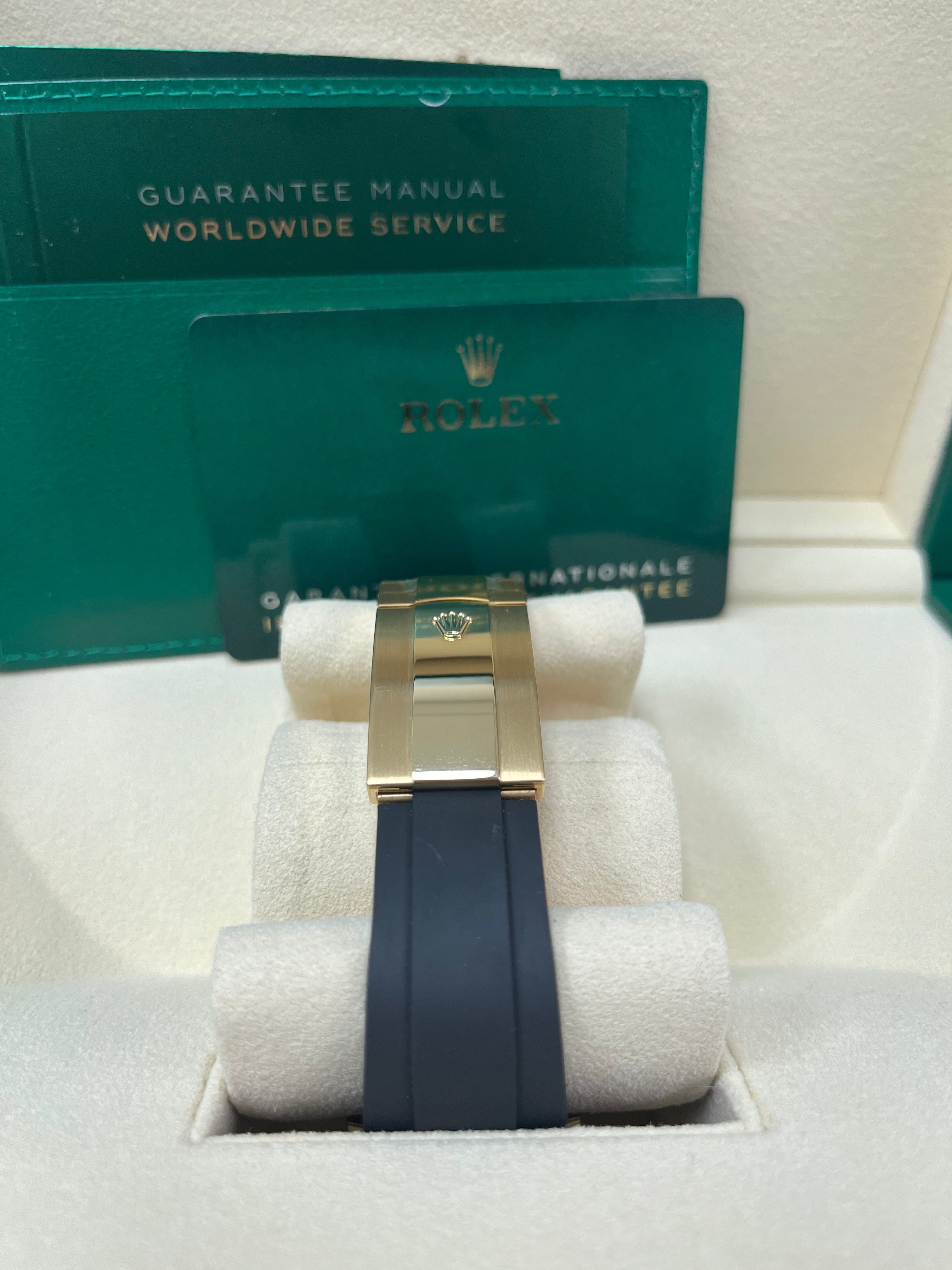 Rolex Sky-Dweller 18K Yellow Gold Watch with Black Index Dial & Oysterflex Bracelet (Ref# 326238) - Luxury Timepiece for Business Travelers & Watch Collectors