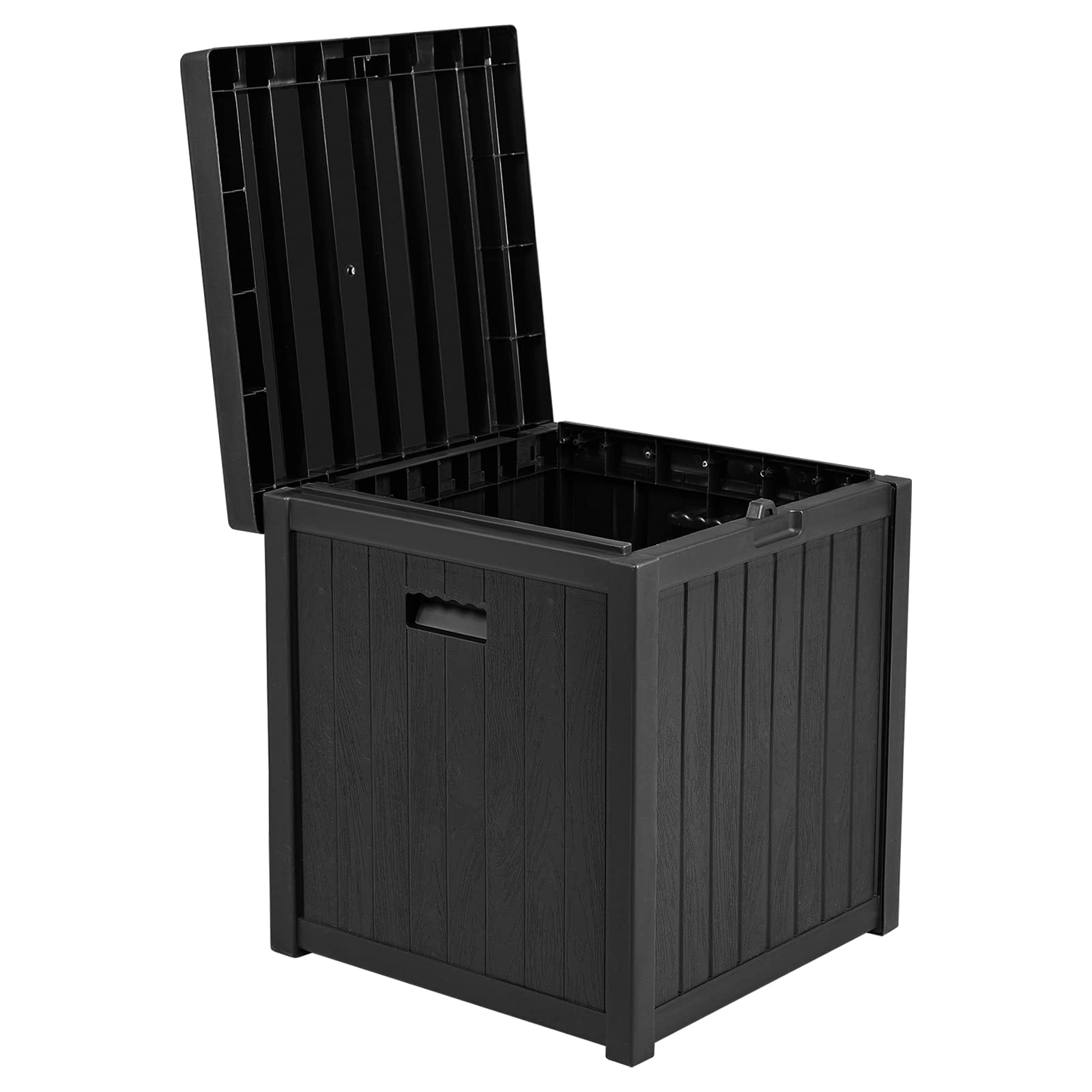 Incbruce 51 Gallon Outdoor Storage Box - Waterproof Patio Deck Box with Lockable Lid & Handles - Garden Resin Storage Container for Cushions, Toys & Pool Accessories (Black) - Perfect for Backyard, Deck & Poolside Organization
