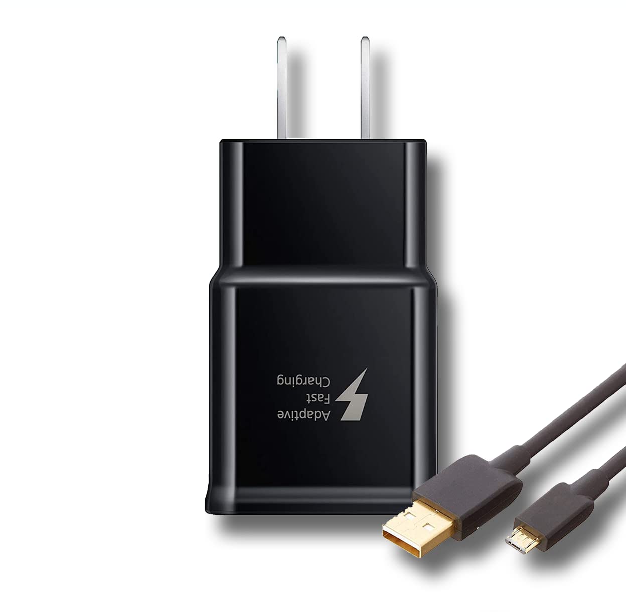 Fast Charging Wall Adapter with 10ft Micro USB Cable - Compatible with Microsoft Kin ONE | Super Speed Charging Kit (2-Pack, Black) | Perfect for Home, Office & Travel Charging Needs