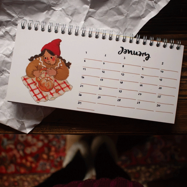 Gnome Birthday Calendar - Cute & Colorful Wall Planner for Home & Office - Perfect for Tracking Birthdays, Anniversaries & Special Events
