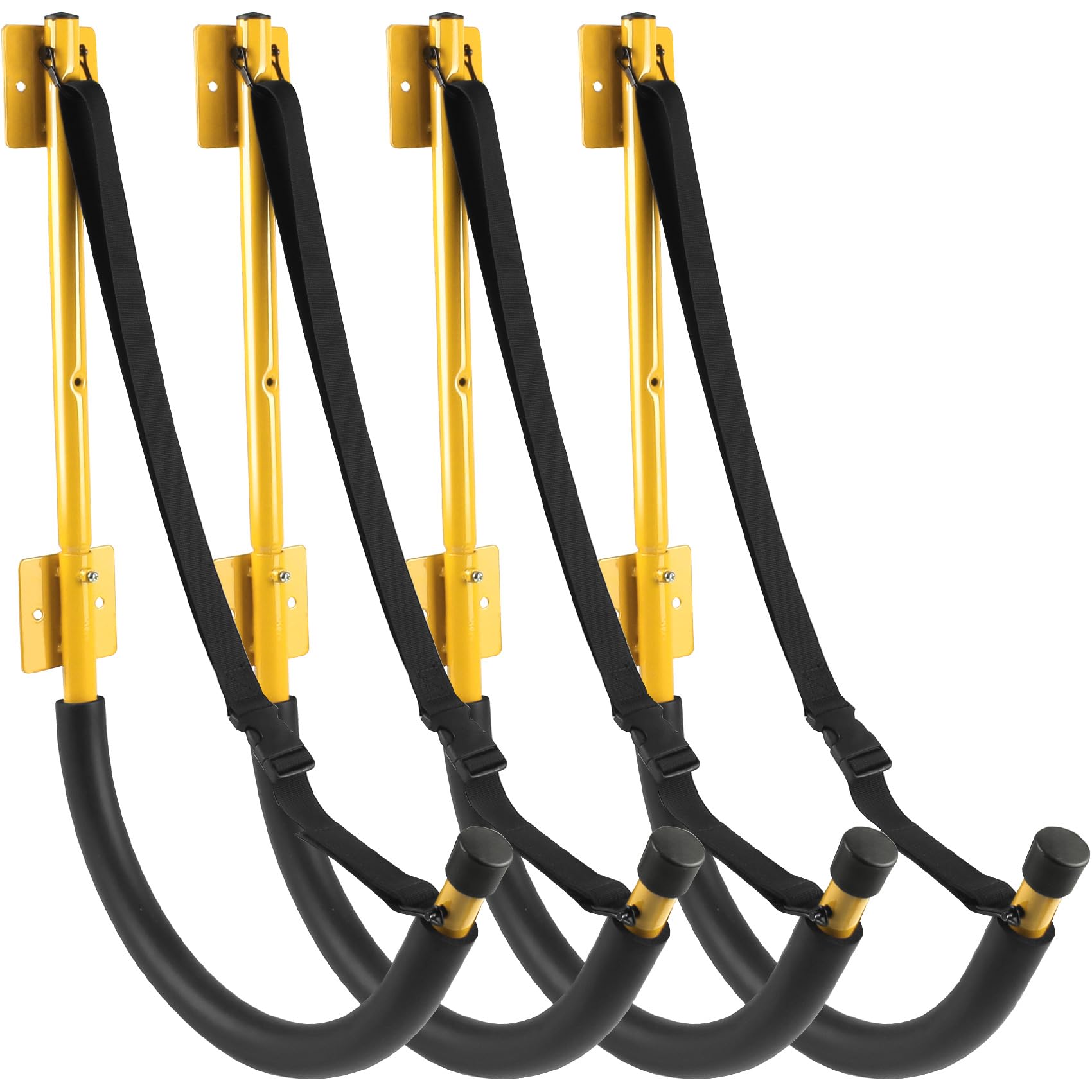 Heavy Duty Kayak Wall Mount Storage Rack with Straps - 100 LB Capacity Kayak Hanger for Garage, Paddle Boards, Surfboards, Bikes, Ladders, SUP & Snowboard - Perfect for Garage, Shed or Outdoor Storage Organization