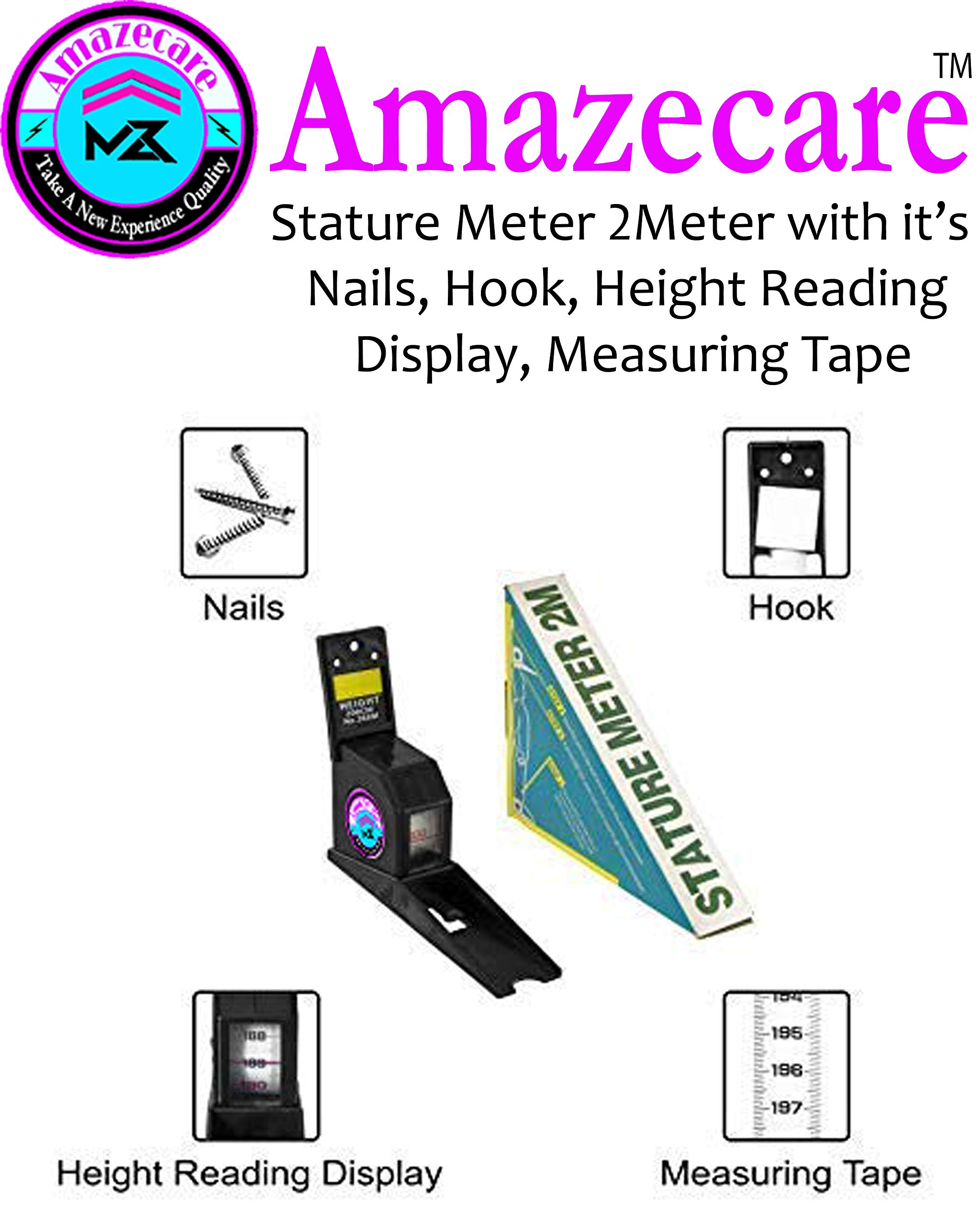 Amazecore™ 200cm Wall Mounted Height Measuring Scale - Accurate Stature Scope for Schools, Clinics & Home Use - Perfect for Kids Growth Tracking & Medical Checkups