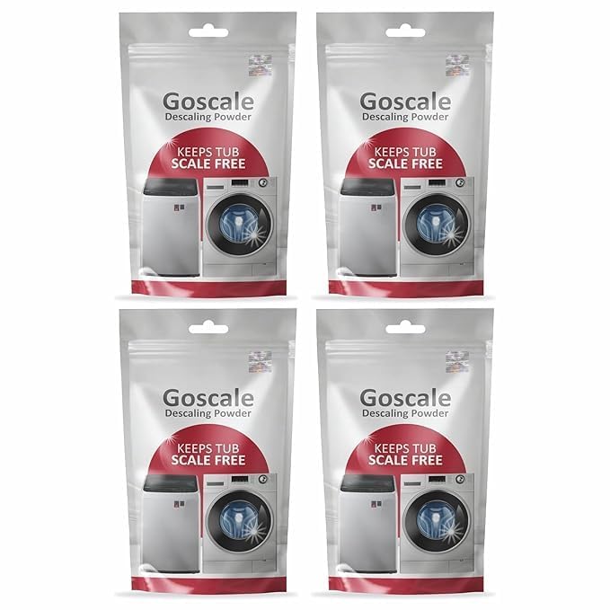 Eco-Friendly Washing Machine Descaling Powder - Front Load & Top Load Safe - Removes Limescale & Odors (100g x 4 Pack) - Perfect for Laundry Day & Deep Cleaning Appliances