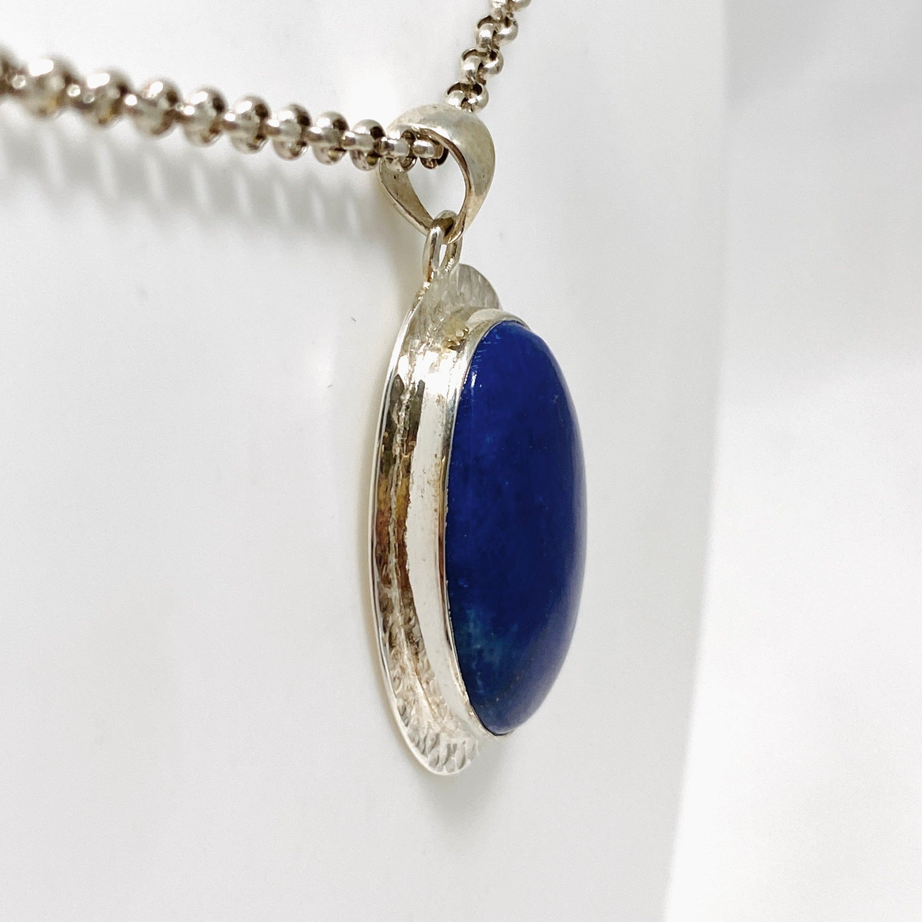 Lapis Lazuli Oval Pendant Necklace - Genuine Stone Jewelry KPGJ3841 for Women, Gift for Her, Spiritual Healing & Meditation Accessory