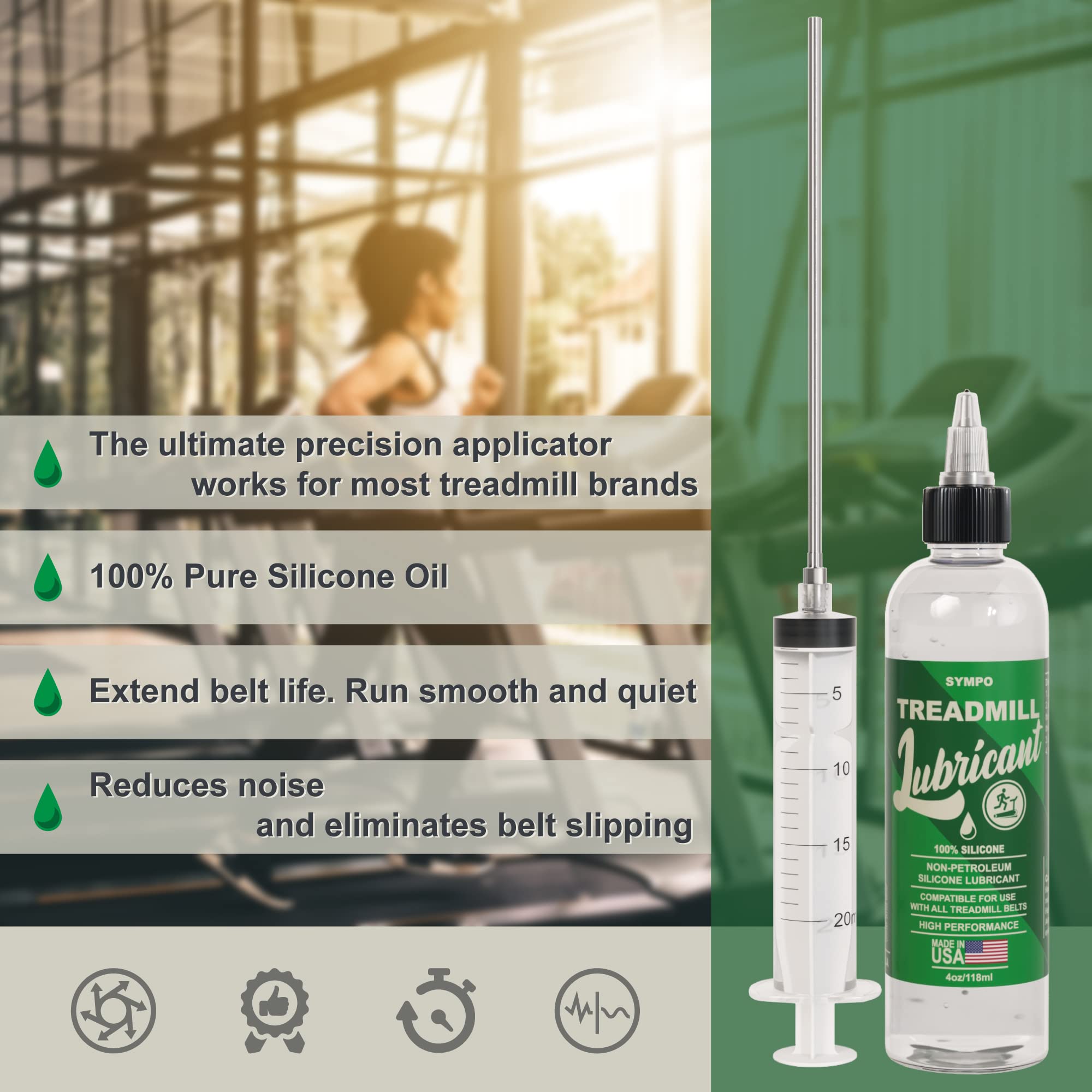 Premium Silicone Treadmill Belt Lubricant Oil - High-Performance Treadmill Maintenance Kit for Smooth & Quiet Running - Ideal for Home Gym Equipment Care & Treadmill Belt Protection