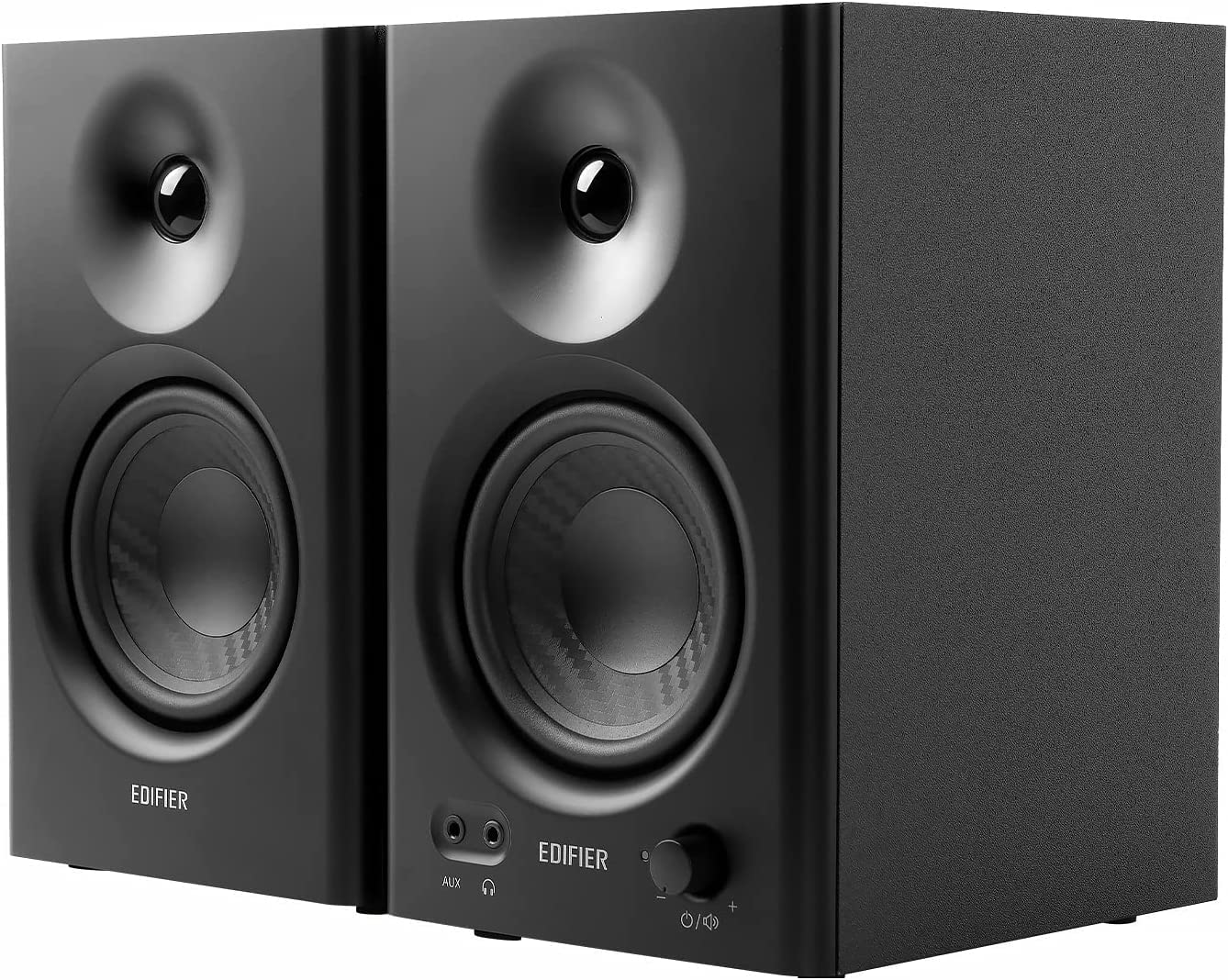 Edifier MR4 4-Inch Powered Studio Monitor Speakers - Active Near-Field Bookshelf Speakers for Home Studio, Gaming & Music Production (Pair, Black) | Perfect for Podcasting, Streaming & Audio Mixing