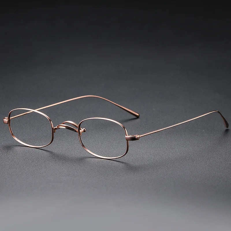 Aimee Unisex Full Rim Small Square Titanium Eyeglasses 1256 - Lightweight & Durable Frame for Reading, Computer Use & Everyday Wear