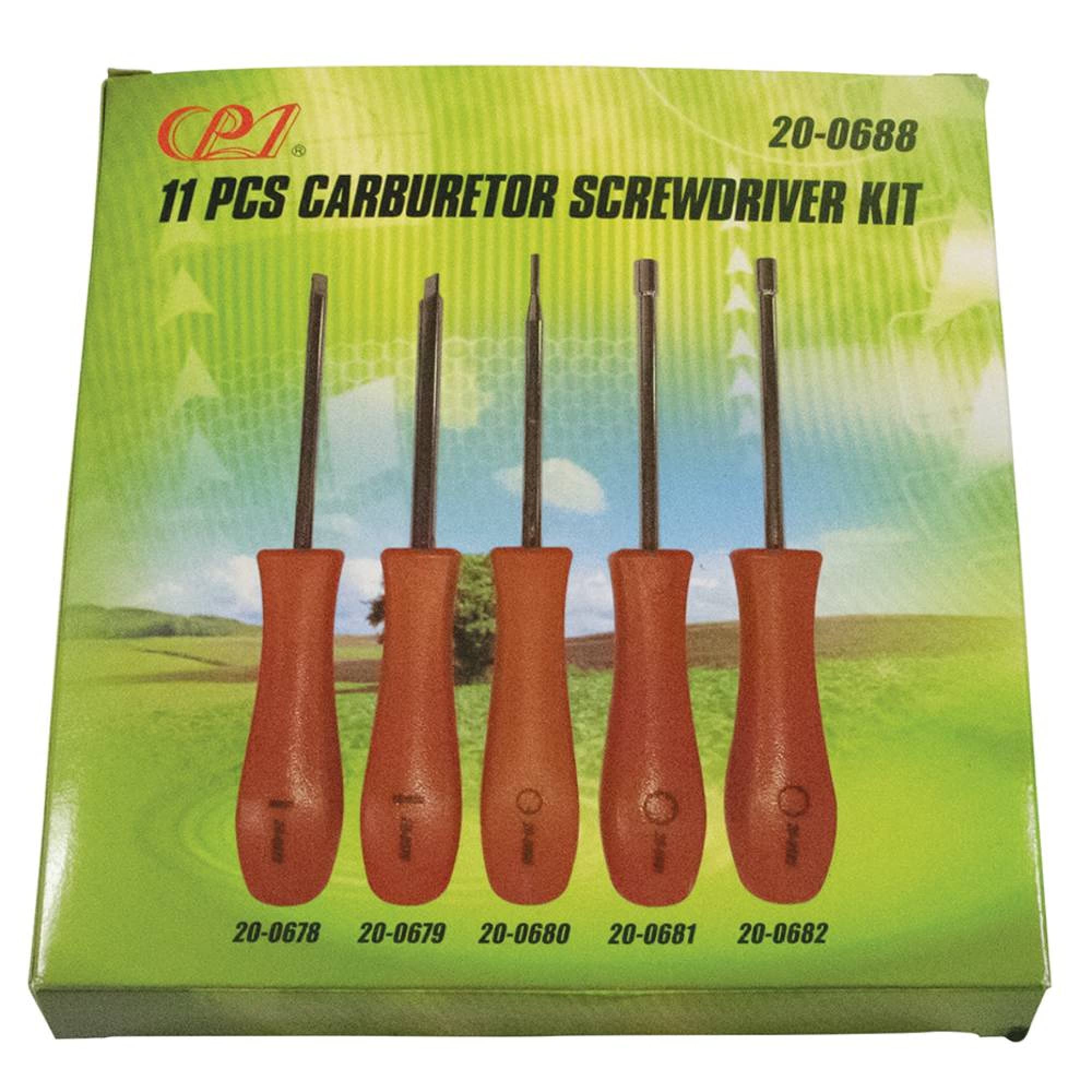 Stens 11-Piece Carburetor Adjustment Screwdriver Kit - Professional Small Engine Repair Tool Set for Lawn Mowers, Motorcycles & Outdoor Power Equipment