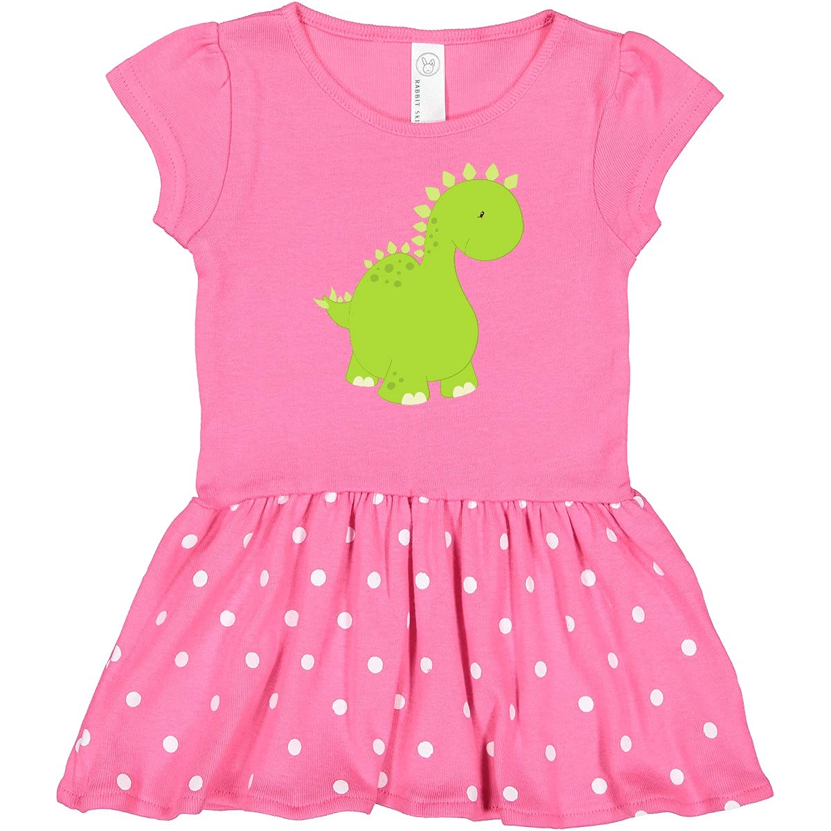 Inktastic Adorable Dinosaur Print Baby Dress - Cute Stegosaurus & Dino Outfit for Infants | Perfect for Birthday Parties, Photo Shoots & Casual Wear
