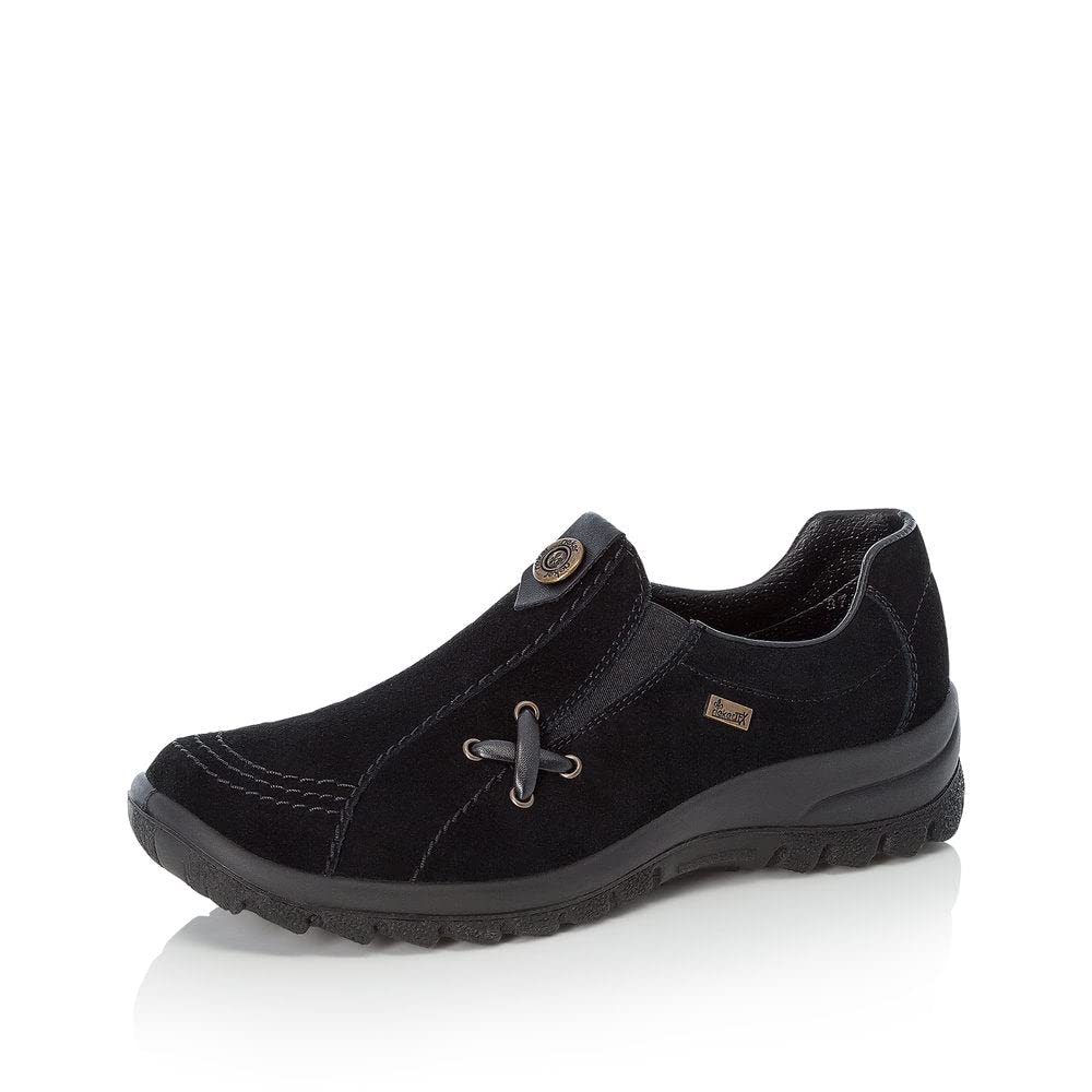 Rieker Emilia Women's Casual Suede Slip-On Loafers - Comfortable Walking Shoes for Work, Travel & Everyday Wear