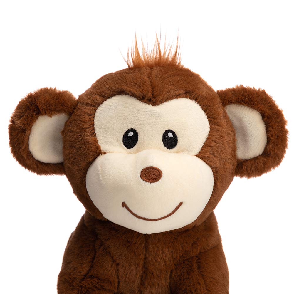 HollyHOME 12 Inch Plush Monkey Stuffed Animal - Soft Brown Monkey Toy for Kids, Perfect Birthday Gift & Cuddly Companion for Bedtime, Playtime and Nursery Decor