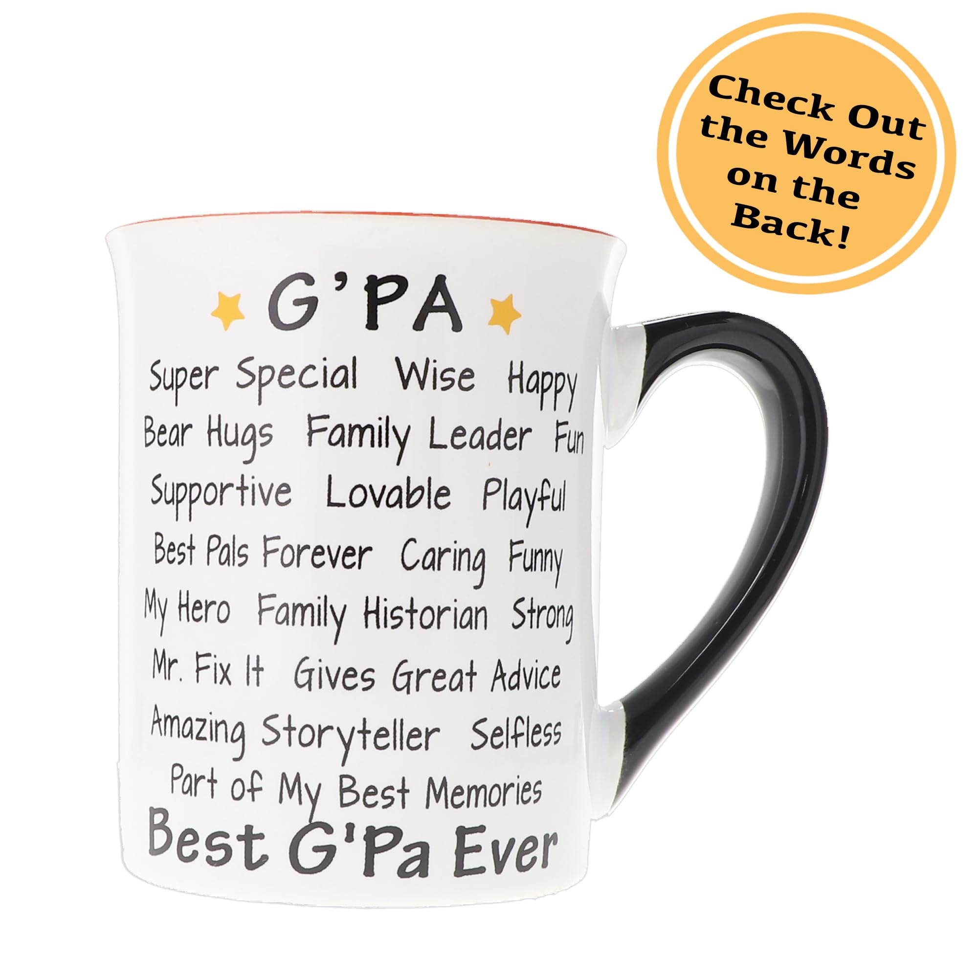 16oz Ceramic Grandpa Coffee Mug - Best Gift for Dad & Grandfather - Unique Christmas & Birthday Present for Men - Perfect for Home, Office & Coffee Table Decor - Great for Morning Coffee & Relaxation Moments